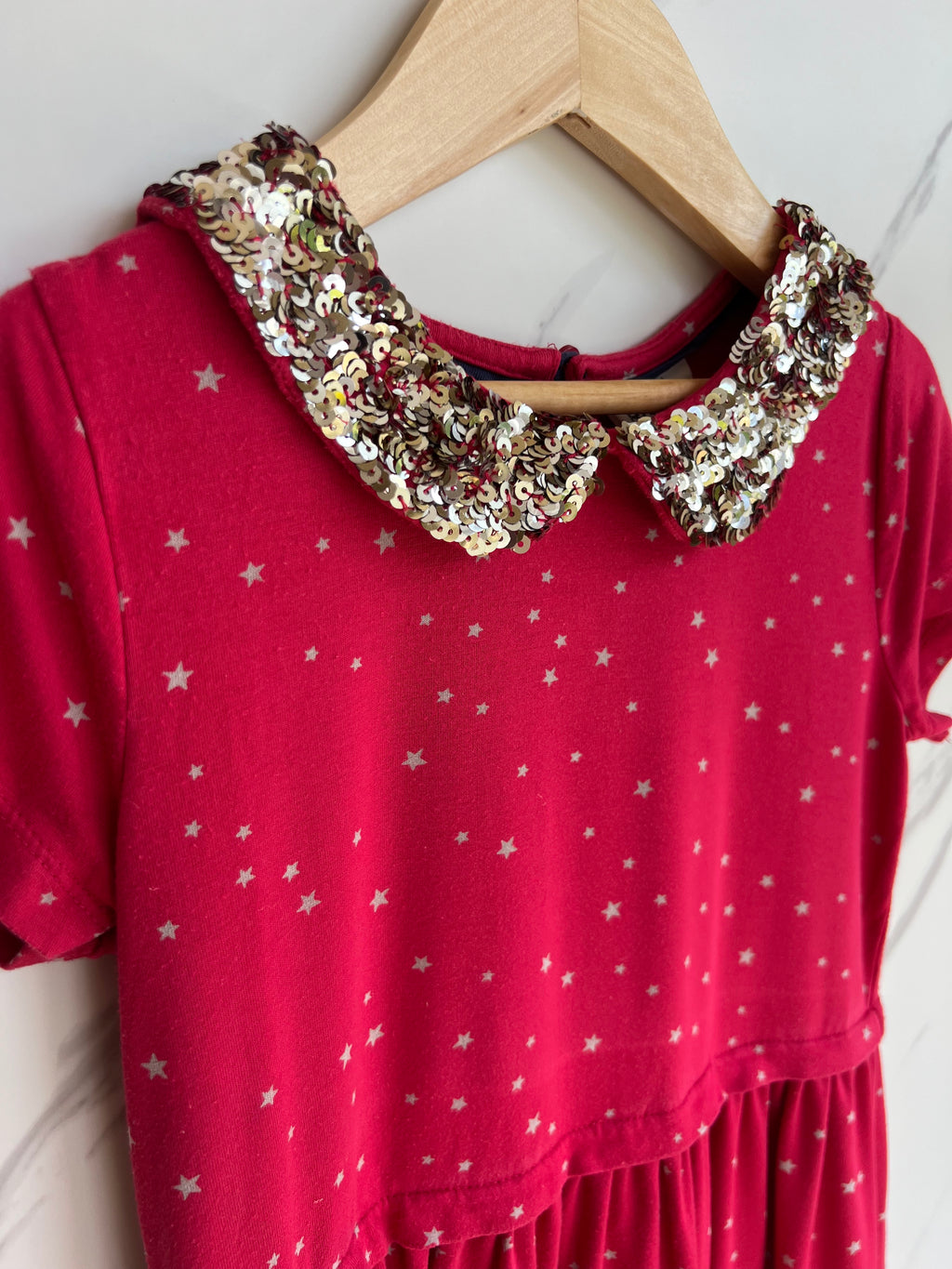 Boden Sequinned Collar Dress Age 5-6 Years