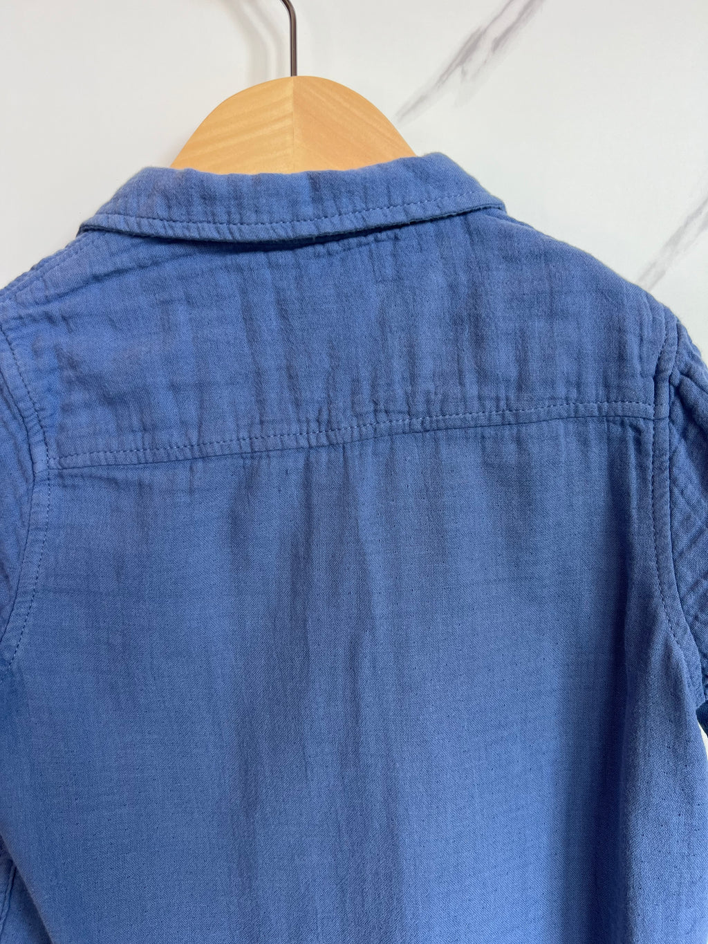 M&S Blue Muslin Shirt Age 4-5 Years