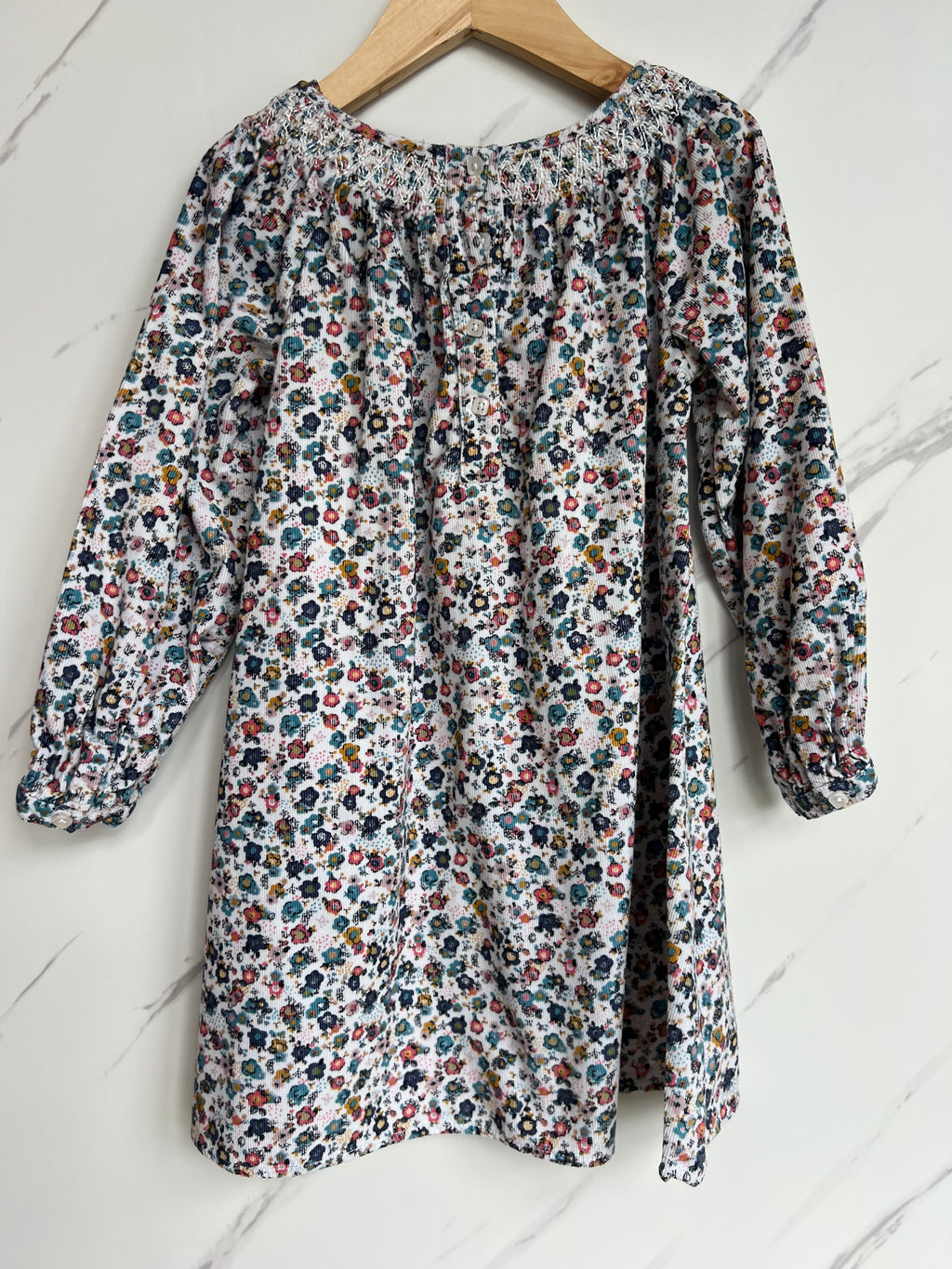 M&S Cord Ditsy Dress Age 4-5 Years