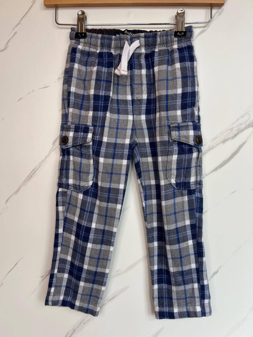 Boden Checked Cargo Trousers Age 3 Years