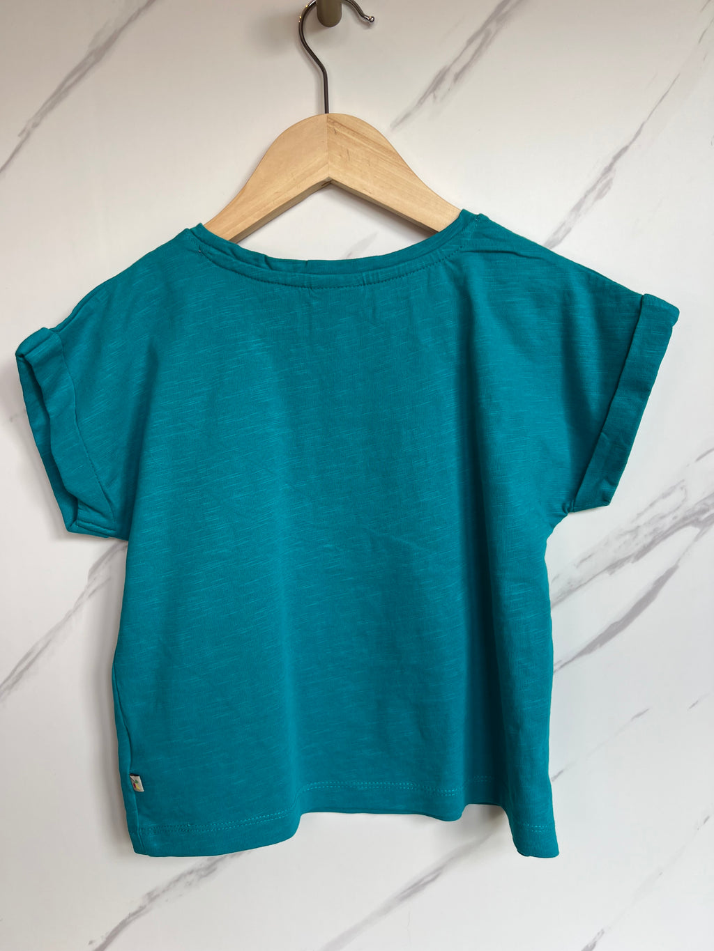 Frugi Turquoise Dalmatian T-Shirt Age 5-6 Years