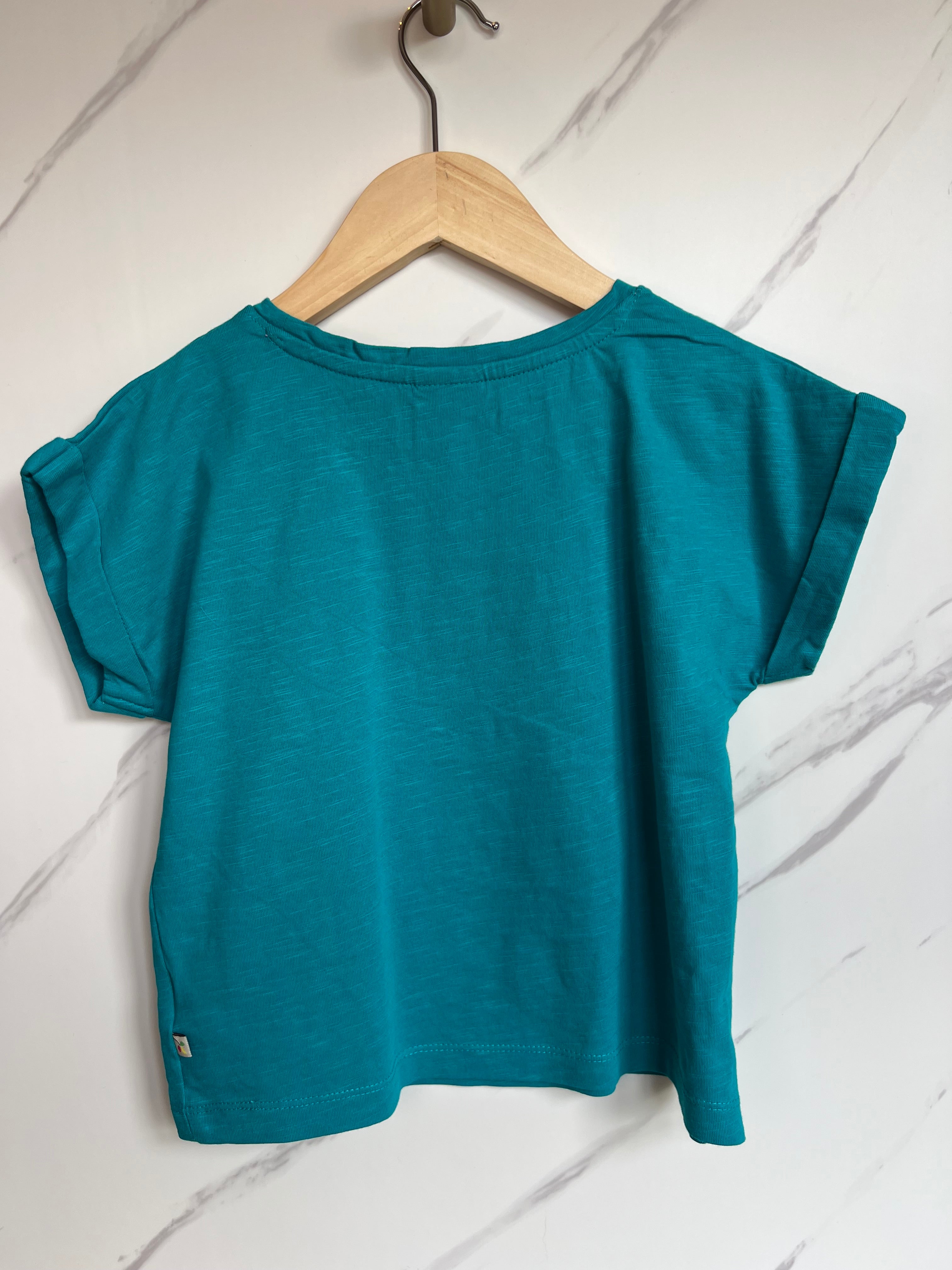 Frugi Turquoise Dalmatian T-Shirt Age 5-6 Years