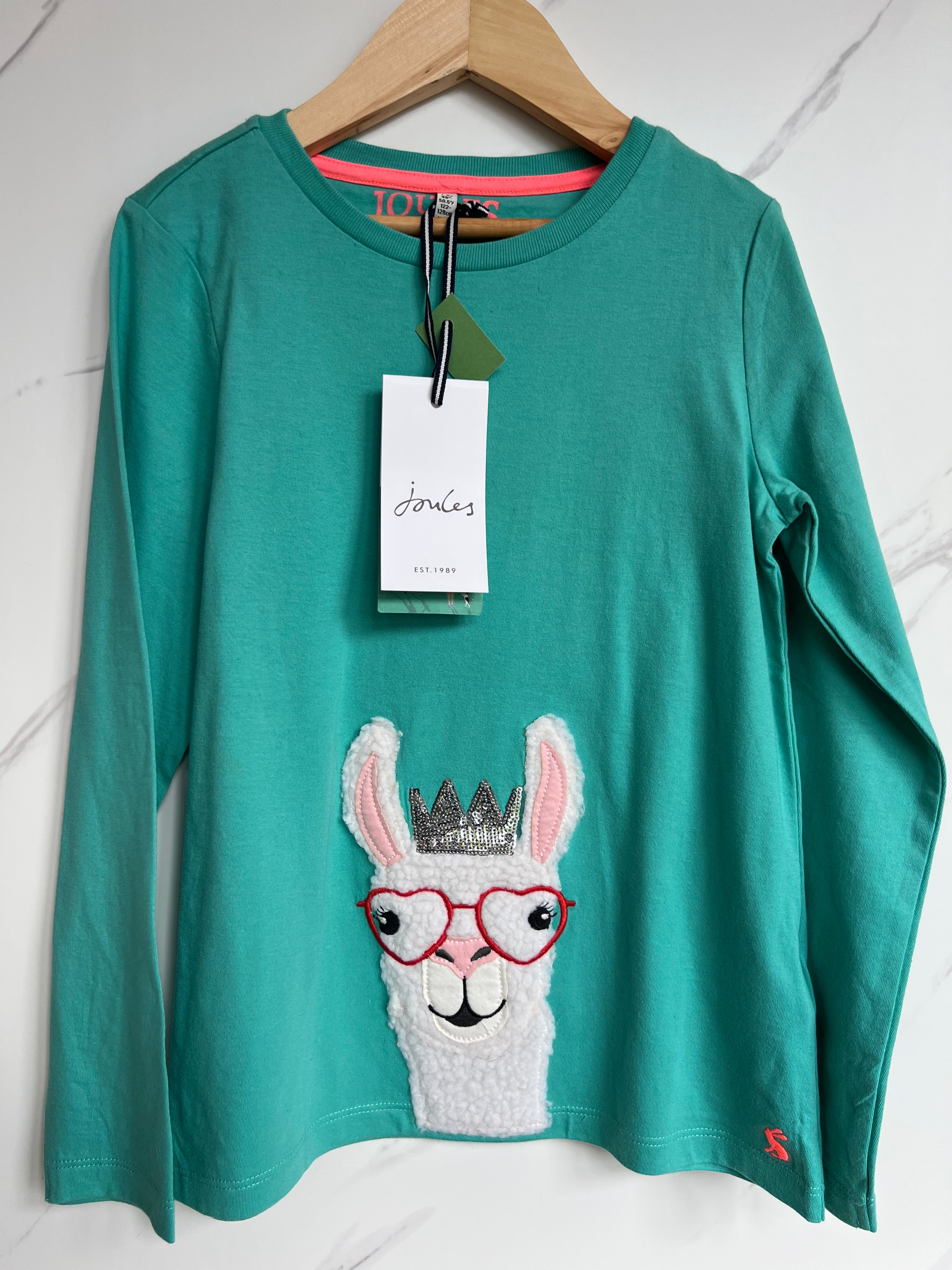 Joules Llama Long-Sleeved T-Shirt Age 7-8 Years