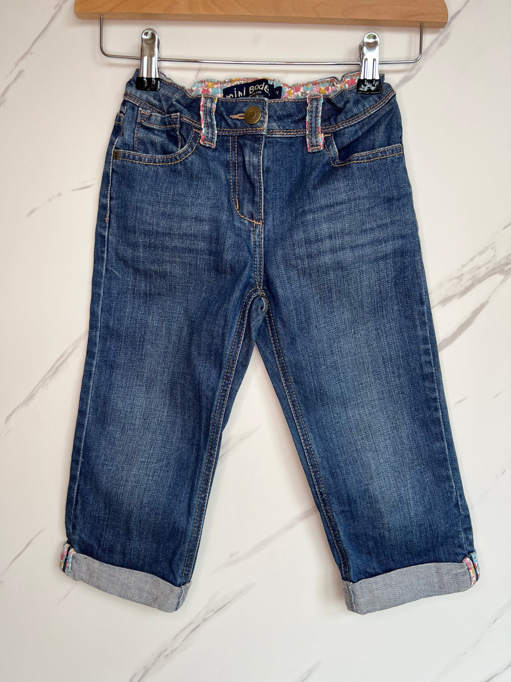 Boden Dark Blue Cropped Jeans Age 7-8 Years