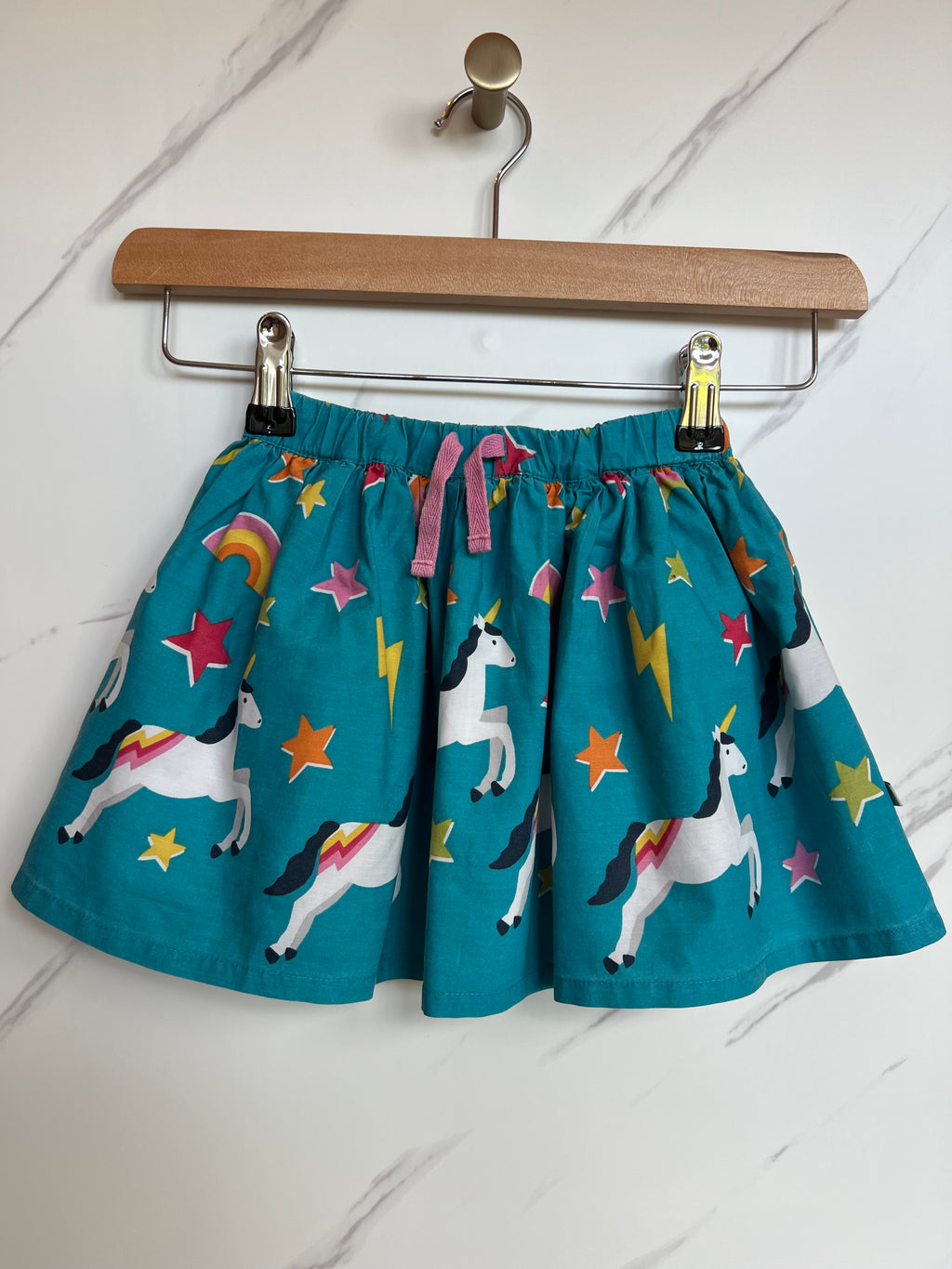 Frugi Blue Prancing Unicorns Skirt Age 18-24 Months