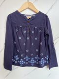 Fatface Blue Floral Lightweight Top Age 4-5 Years