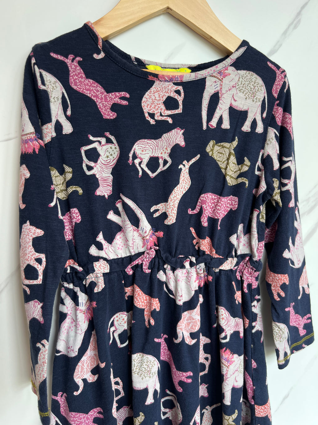 White Stuff Navy Animal Dress Age 5-6 Years