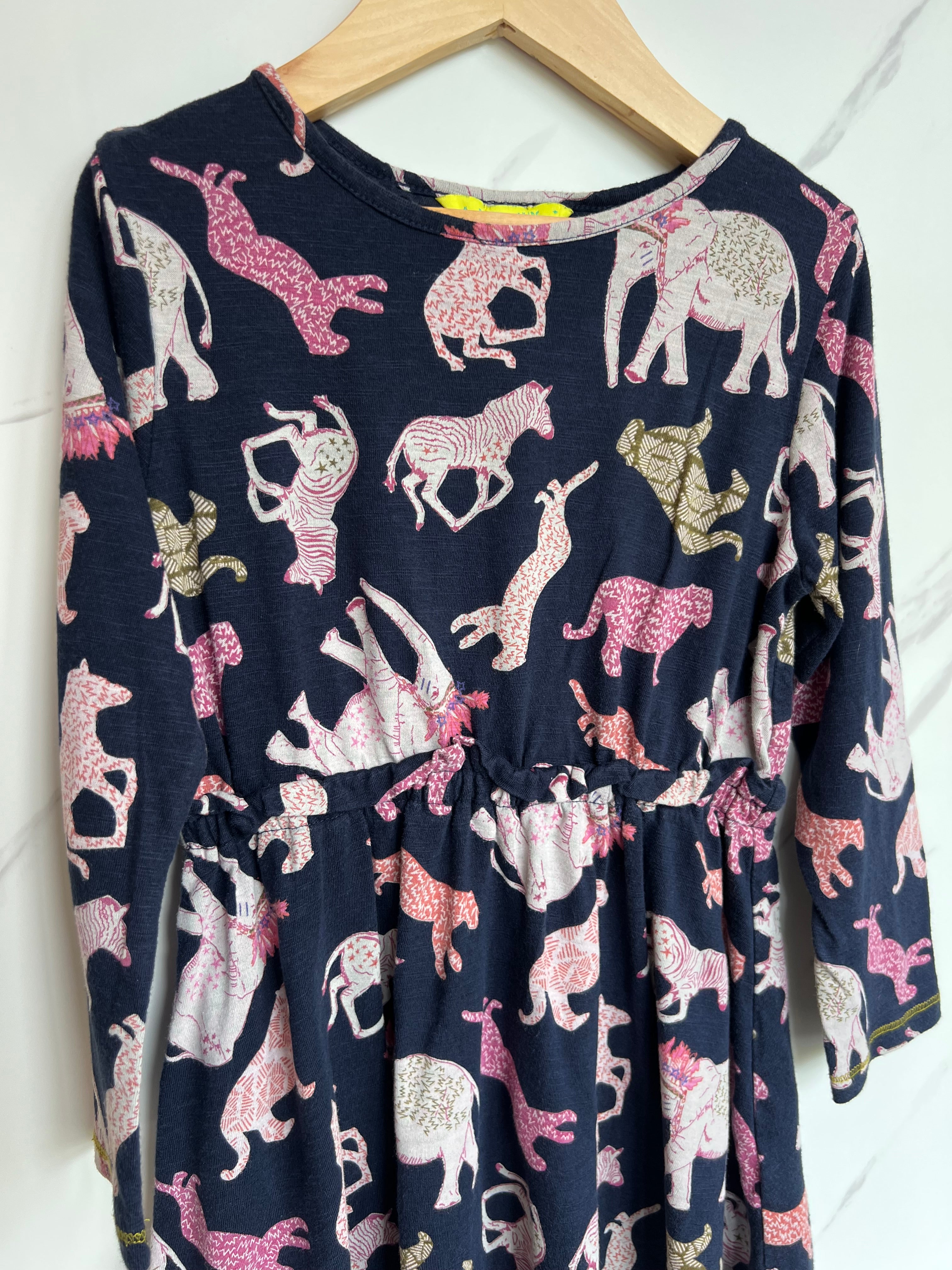 White Stuff Navy Animal Dress Age 5-6 Years