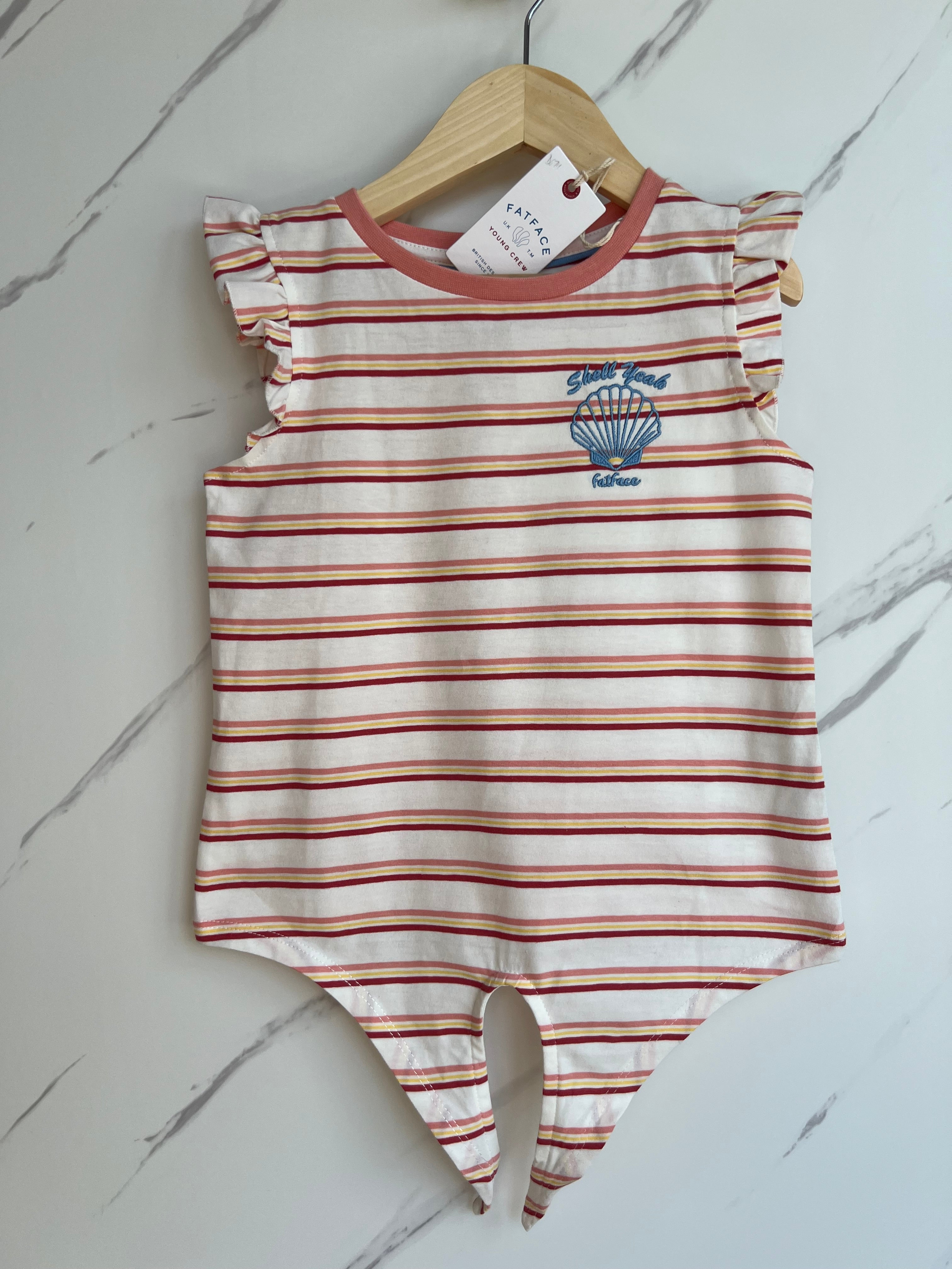 Fatface Striped Tie-Front Sleeveless Top Age 5-6 Years