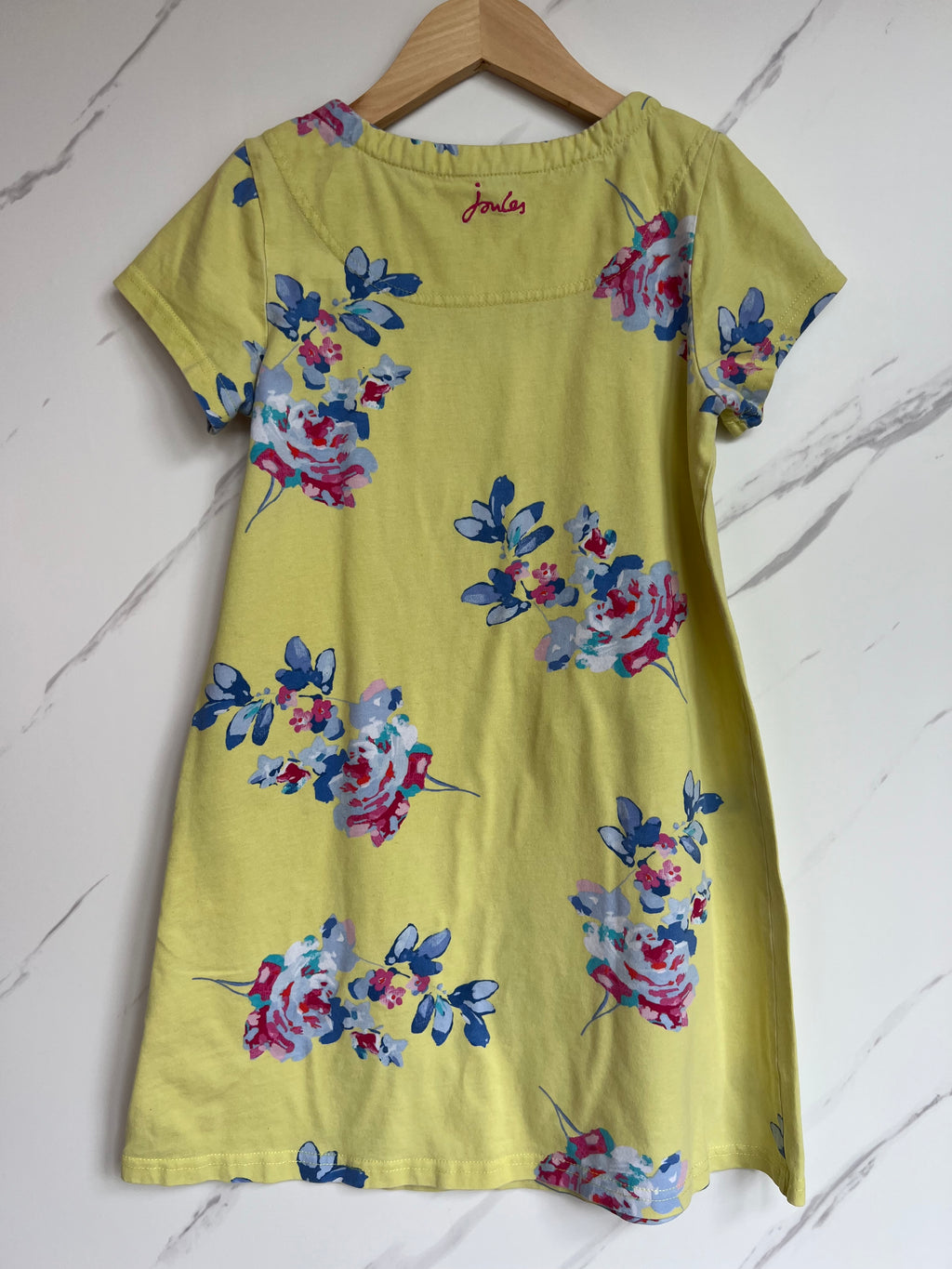 Joules Yellow Floral Dress Age 11-12 Years
