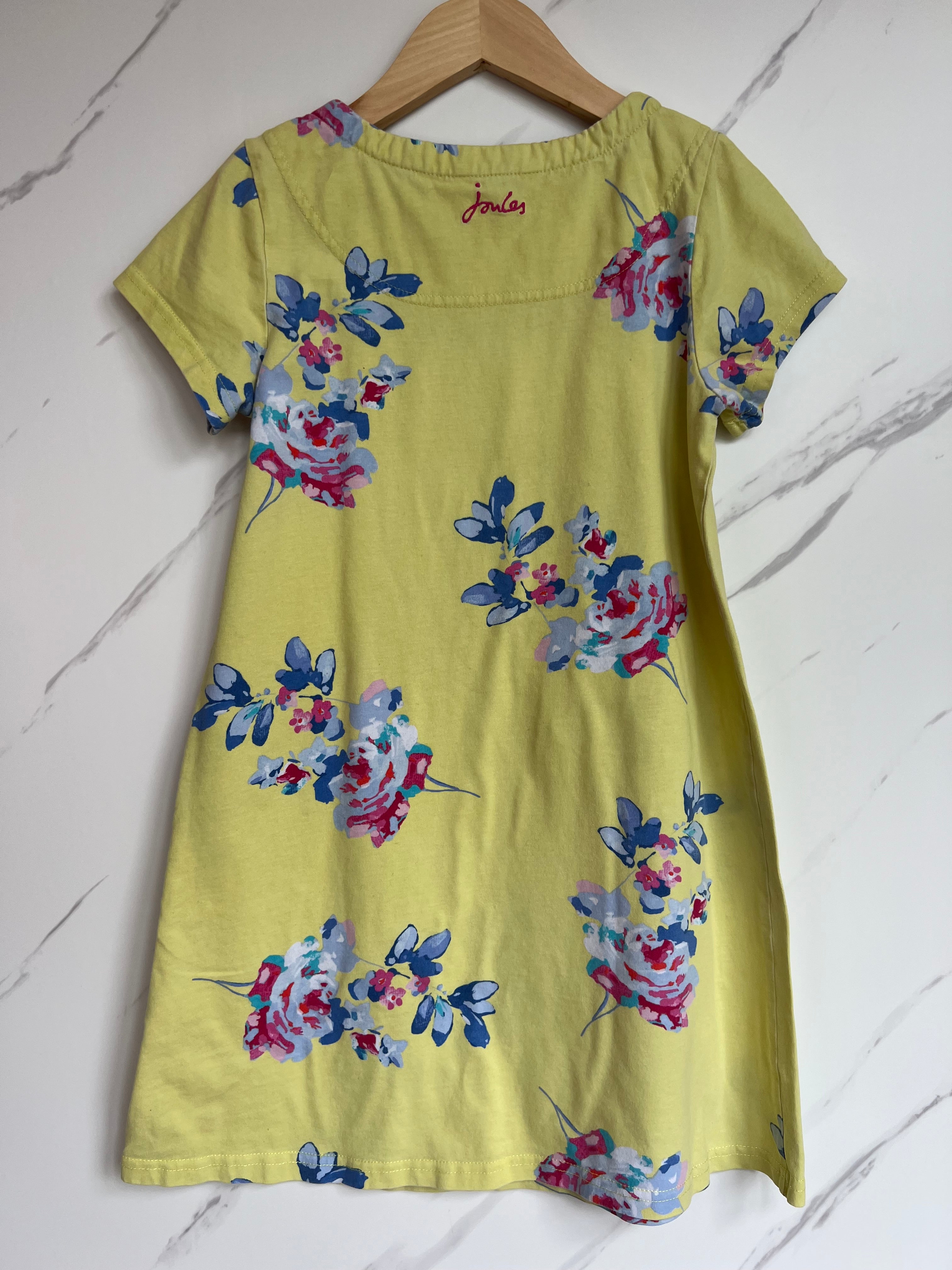 Joules Yellow Floral Dress Age 11-12 Years