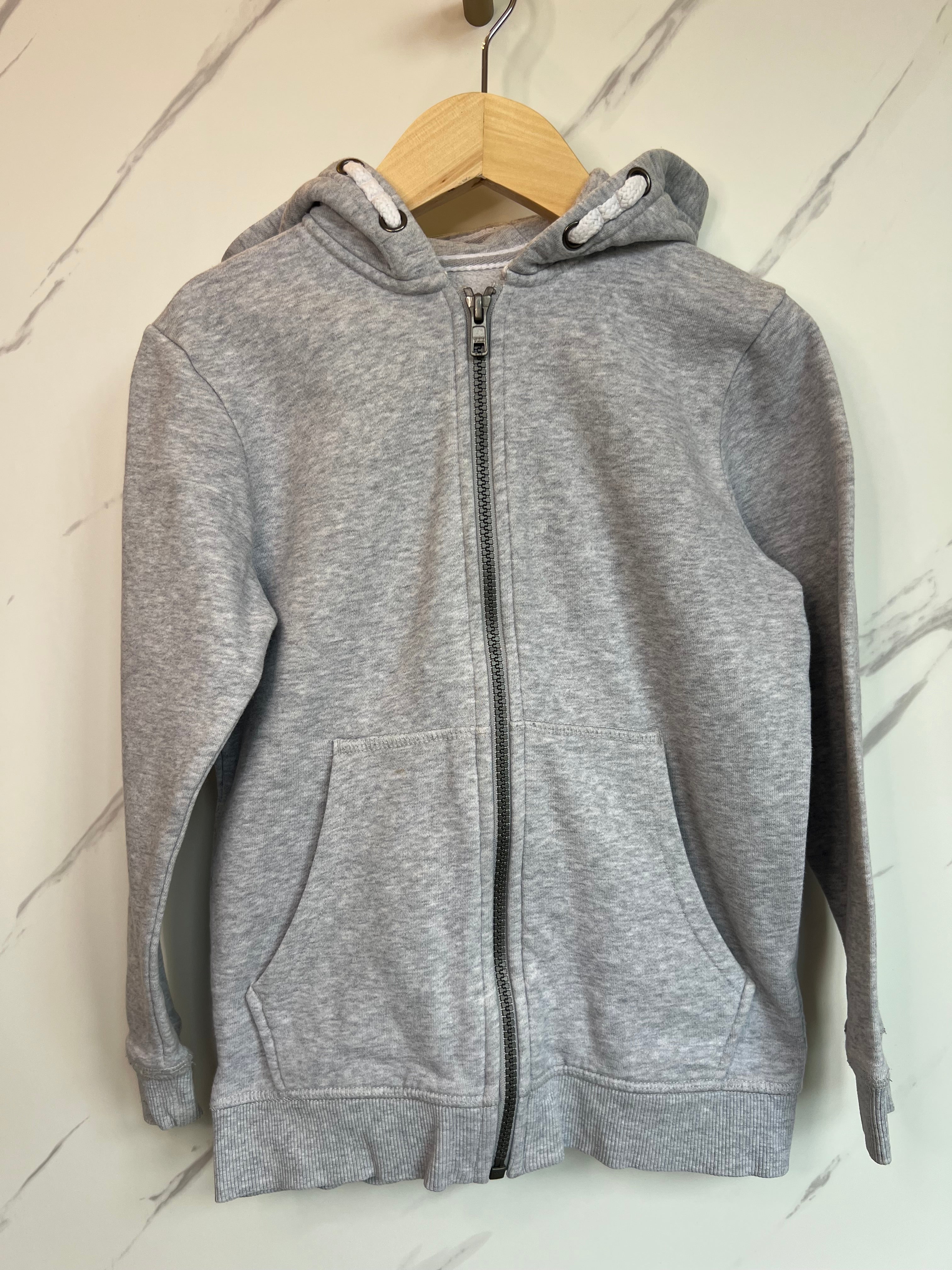 M&S Grey Hooded Zipped Jacket Age 6-7 Years