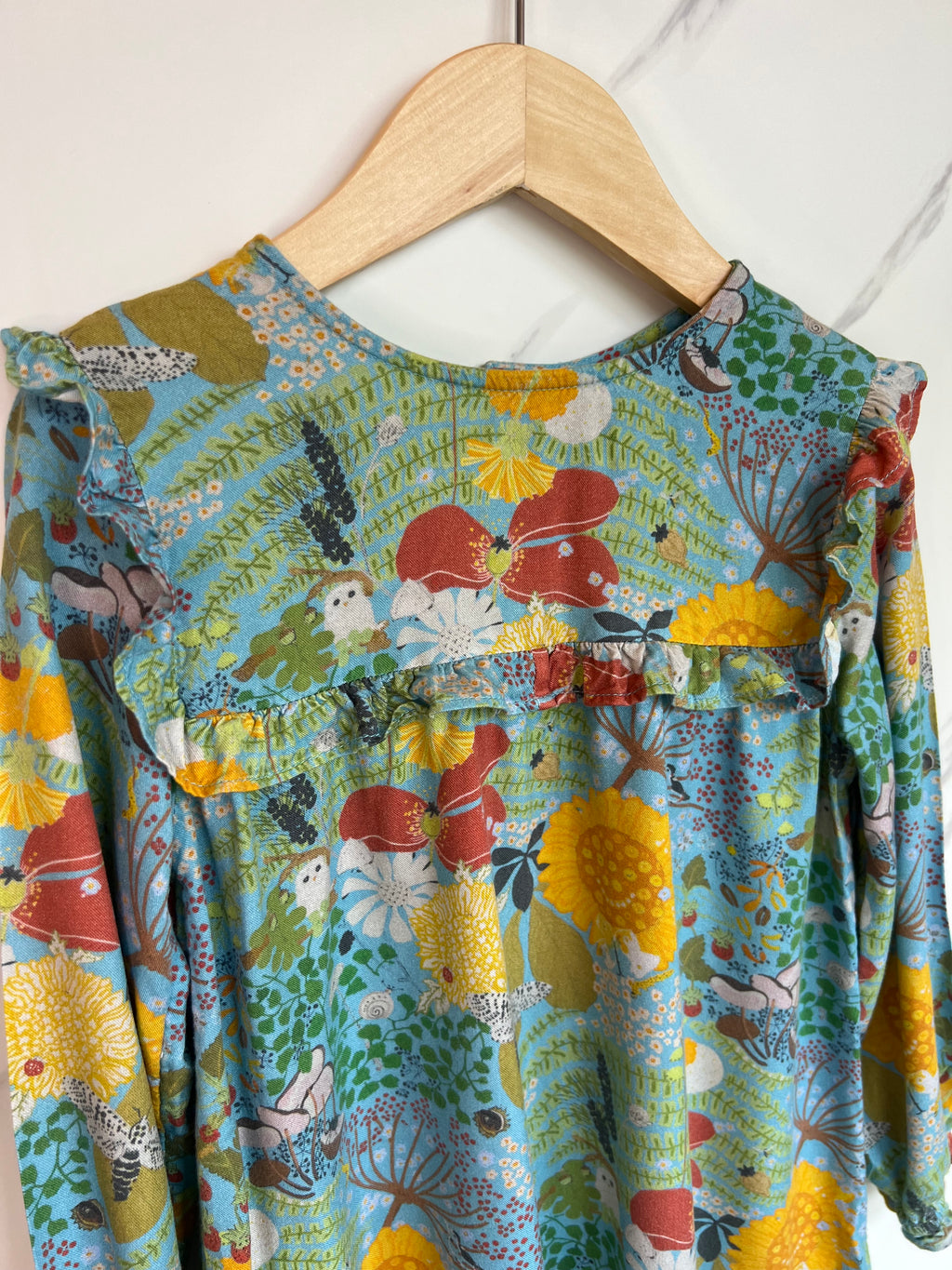 Frugi Woodland Skater Dress Age 5-6 Years