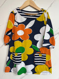 Boden Rainbow Big Flowers Tunic Dress Age 5-6 Years*