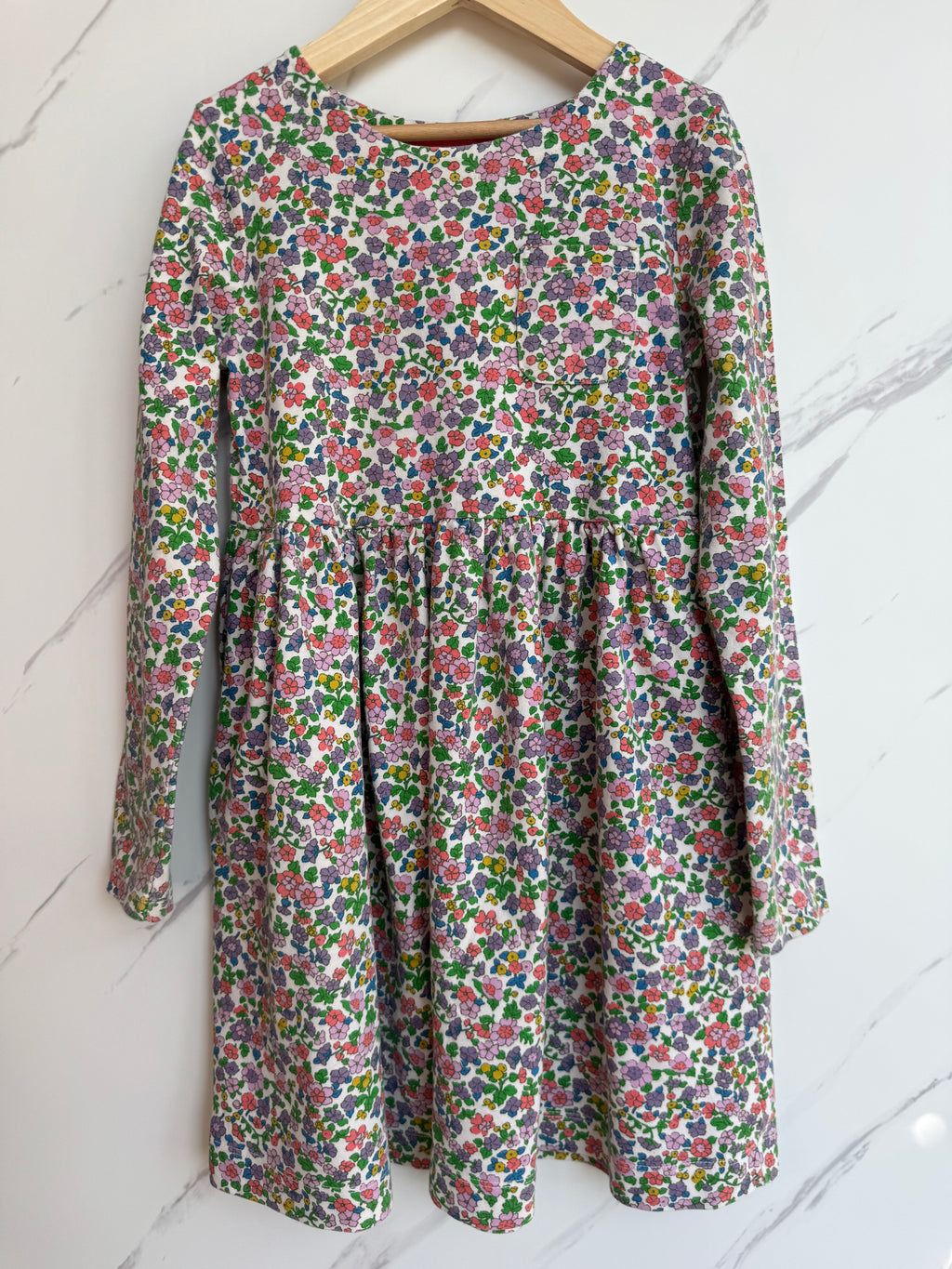 Boden Floral Jersey Flared Dress Age 8-9 Years