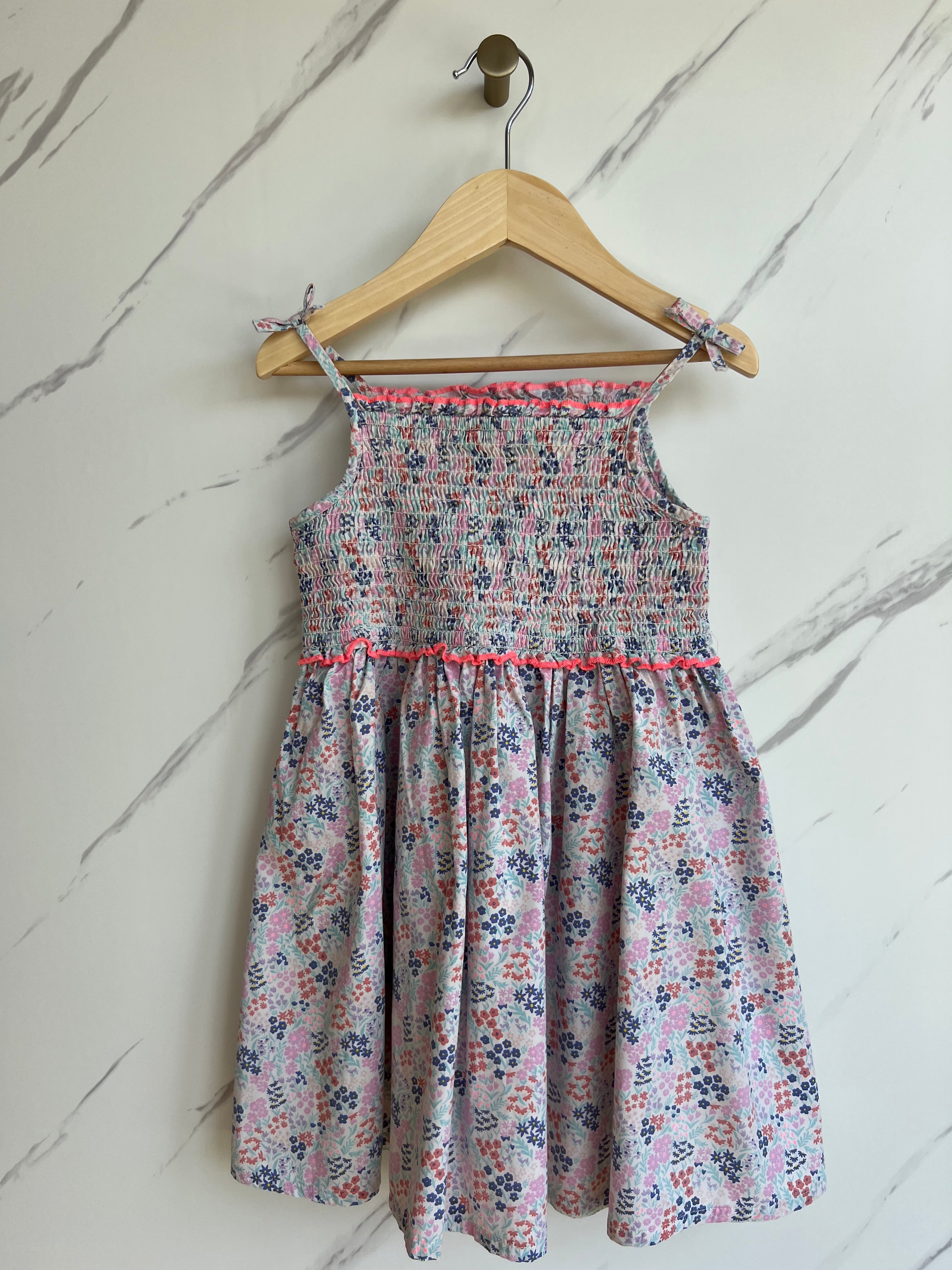 M&S Smocked Floral Dress Age 4-5 Years