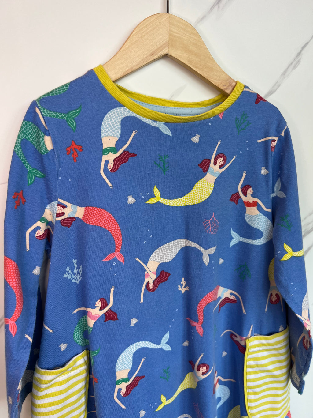 Boden Blue Mermaid Design Tunic Dress Age 9-10 Years