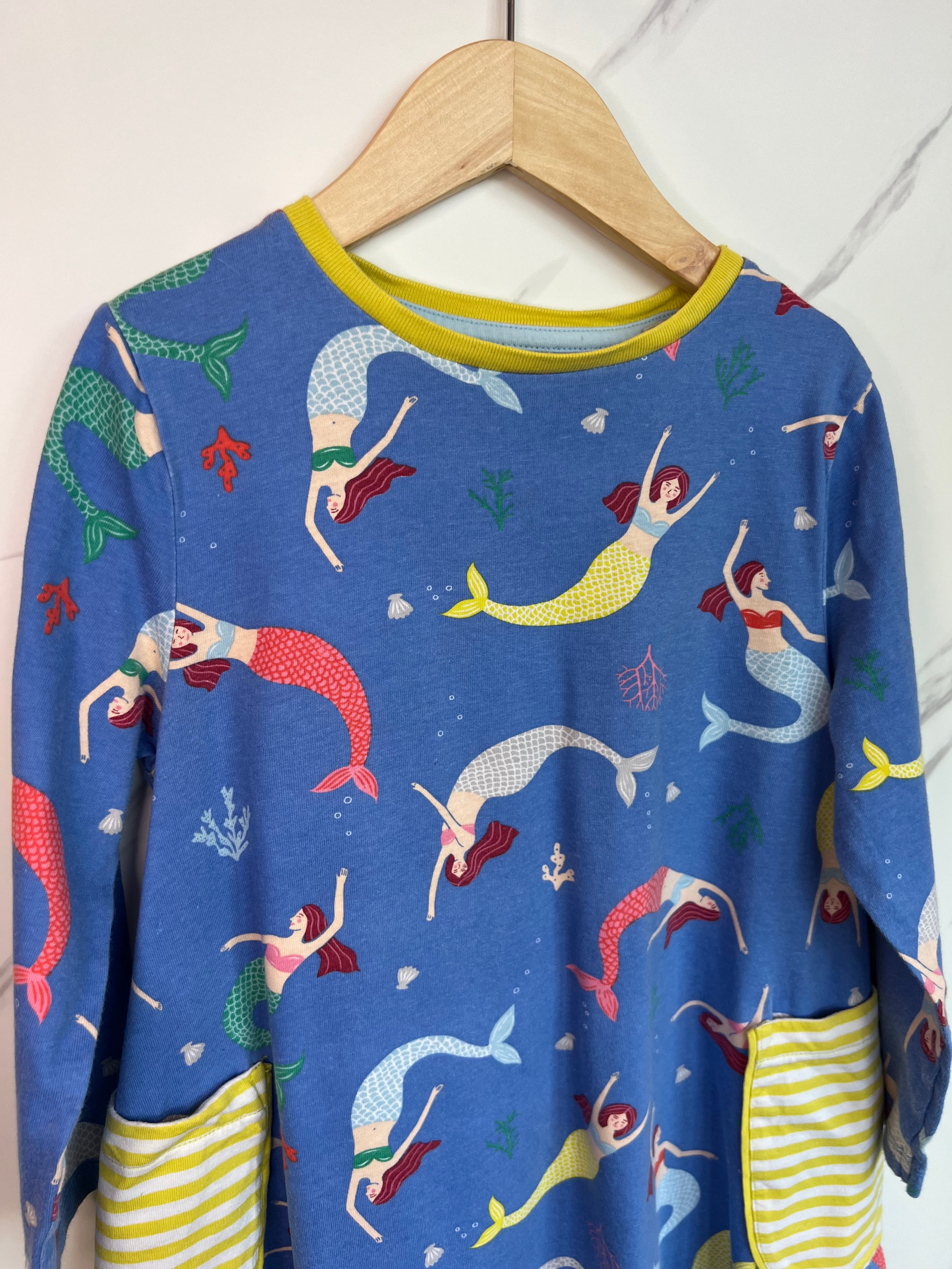 Boden Blue Mermaid Design Tunic Dress Age 9-10 Years