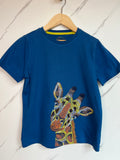 Boden Blue Giraffe T-Shirt Age 9-10 Years