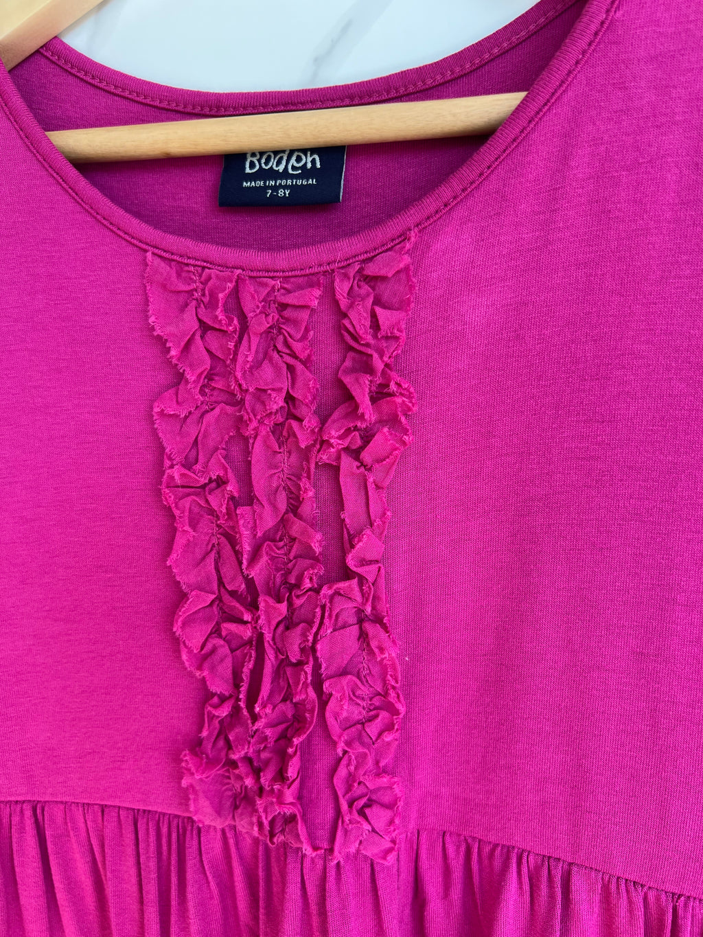 Boden Fuchsia Pink Jersey Dress Age 7-8 Years