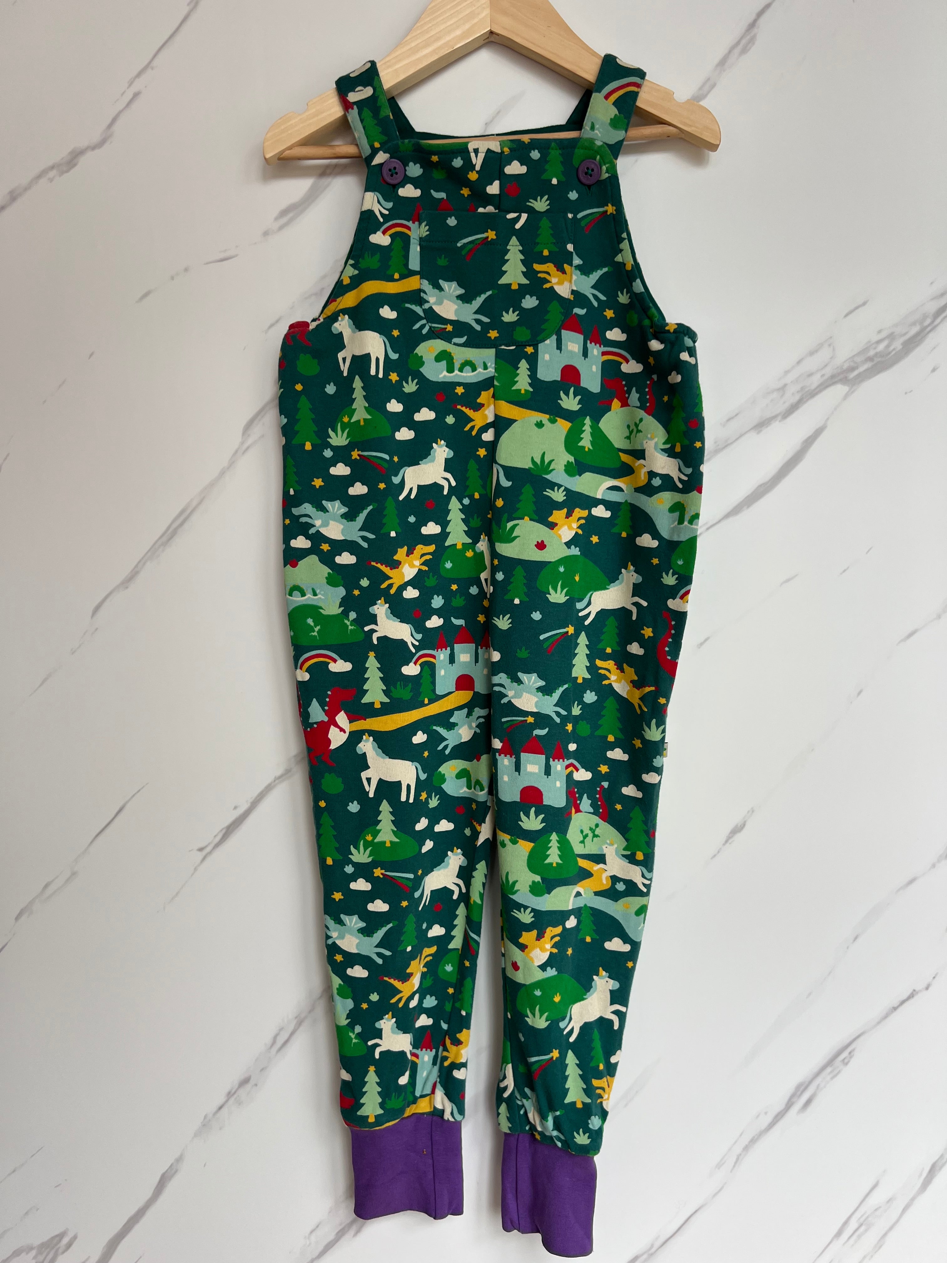 Frugi Green Fairytale Dungarees Age 2-3 Years