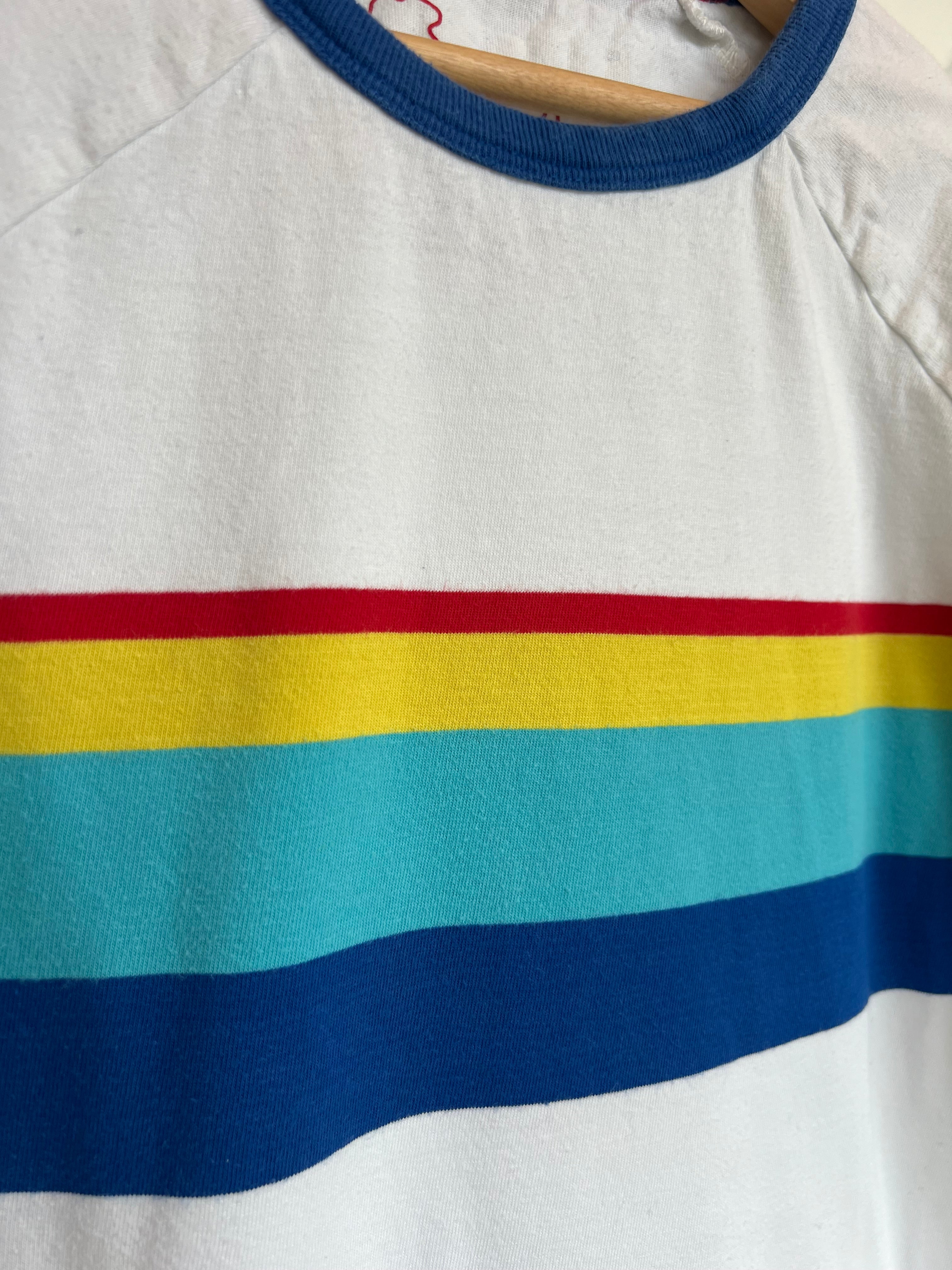 Boden White Striped T-Shirt Age 9-10 Years