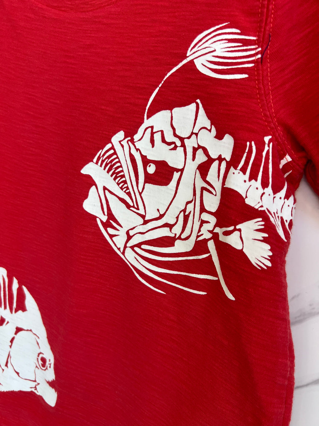 Joules Red Piranha Print T-shirt Age 4-5 Years