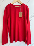 Boden Red Long-Sleeved T-Shirt Age 11-12 Years