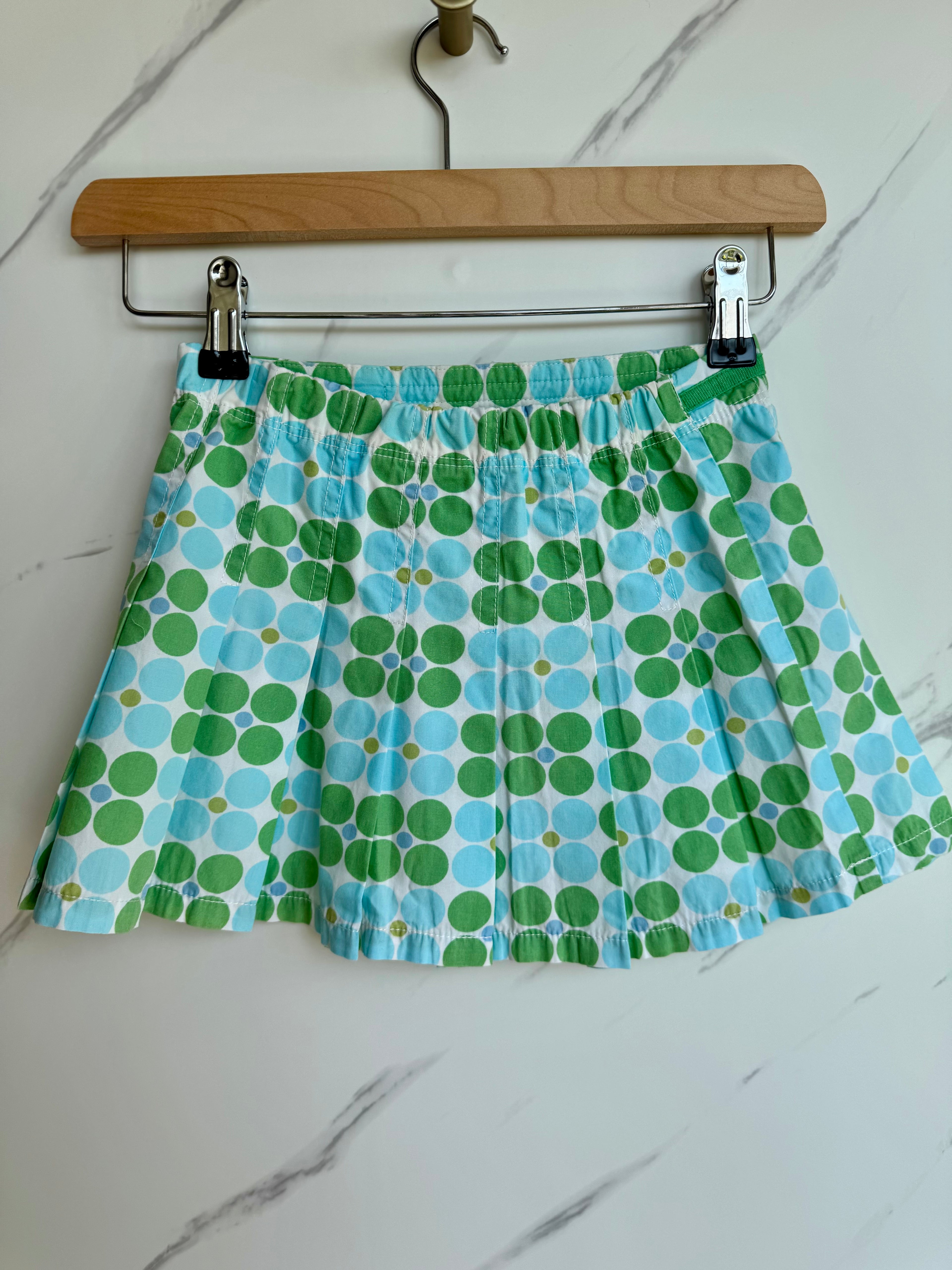 Boden Green and Blue Retro Skirt Age 3-4 Years