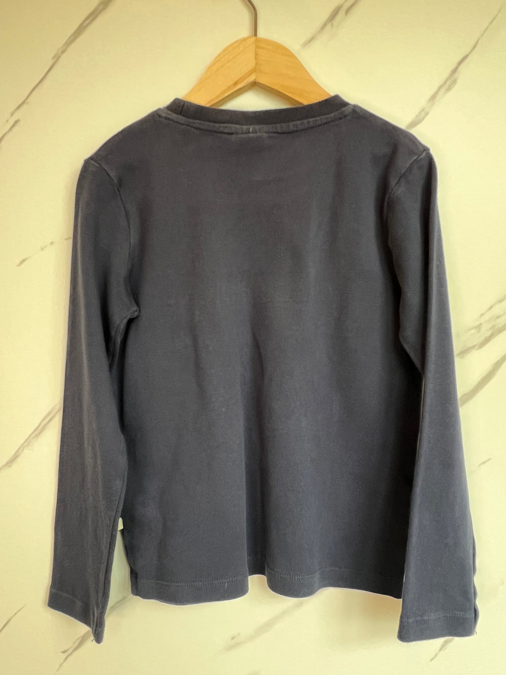 Frugi Navy "7" Long Sleeved Top Age 7-8 Years