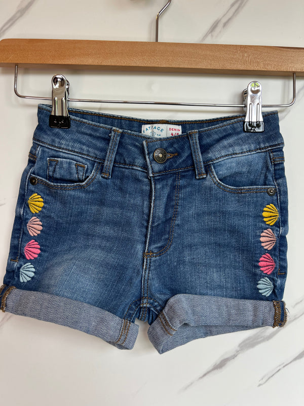Fatface Embroidered Denim Shorts Age 4-5 Years