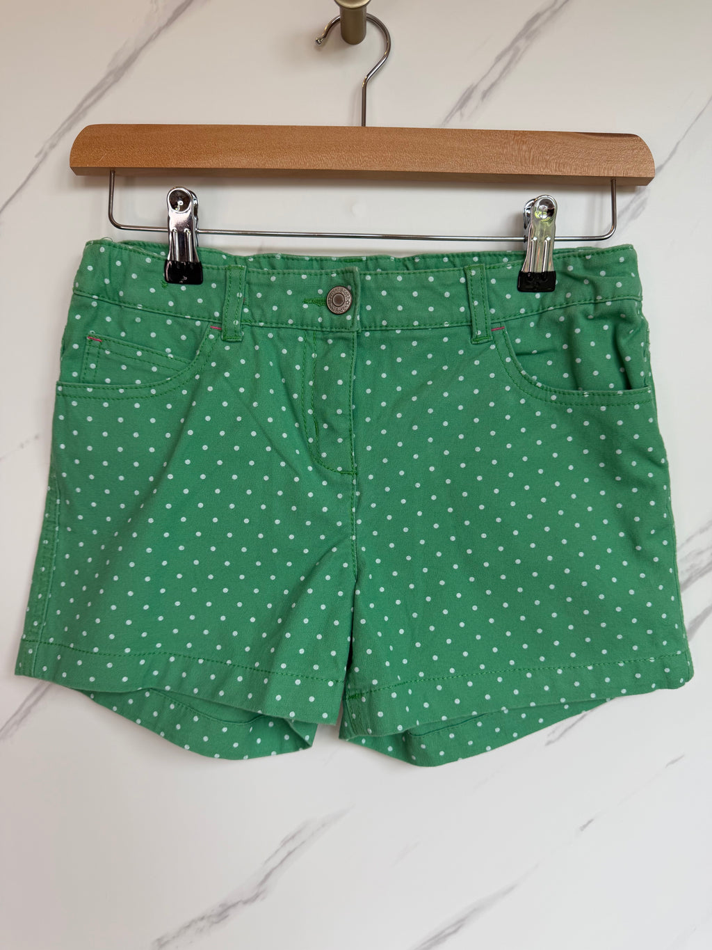 Boden Green Polka Dot Shorts Age 12 Years