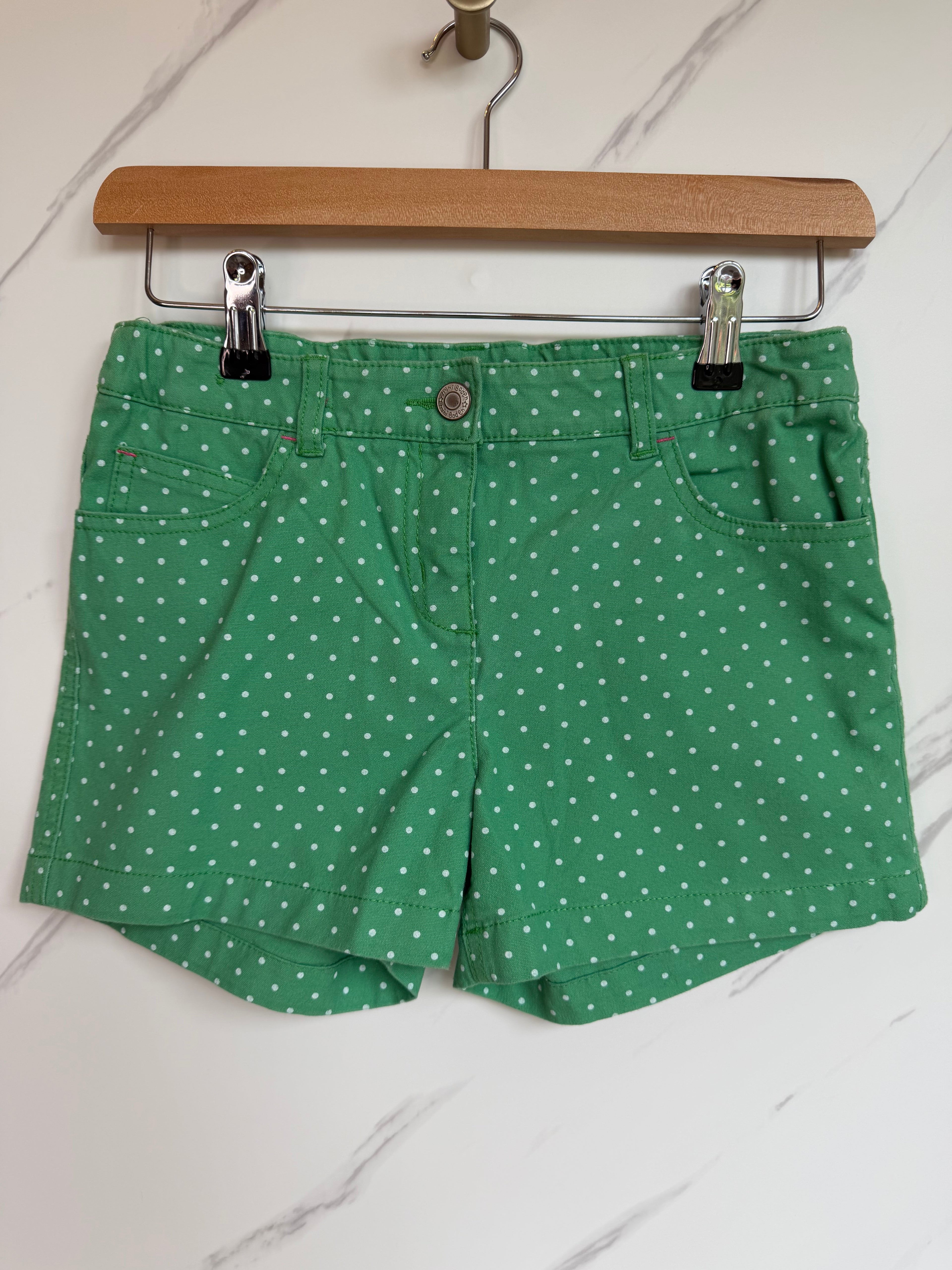 Boden Green Polka Dot Shorts Age 12 Years