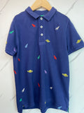 Boden Blue Rocket Polo Shirt Age 9-10 Years