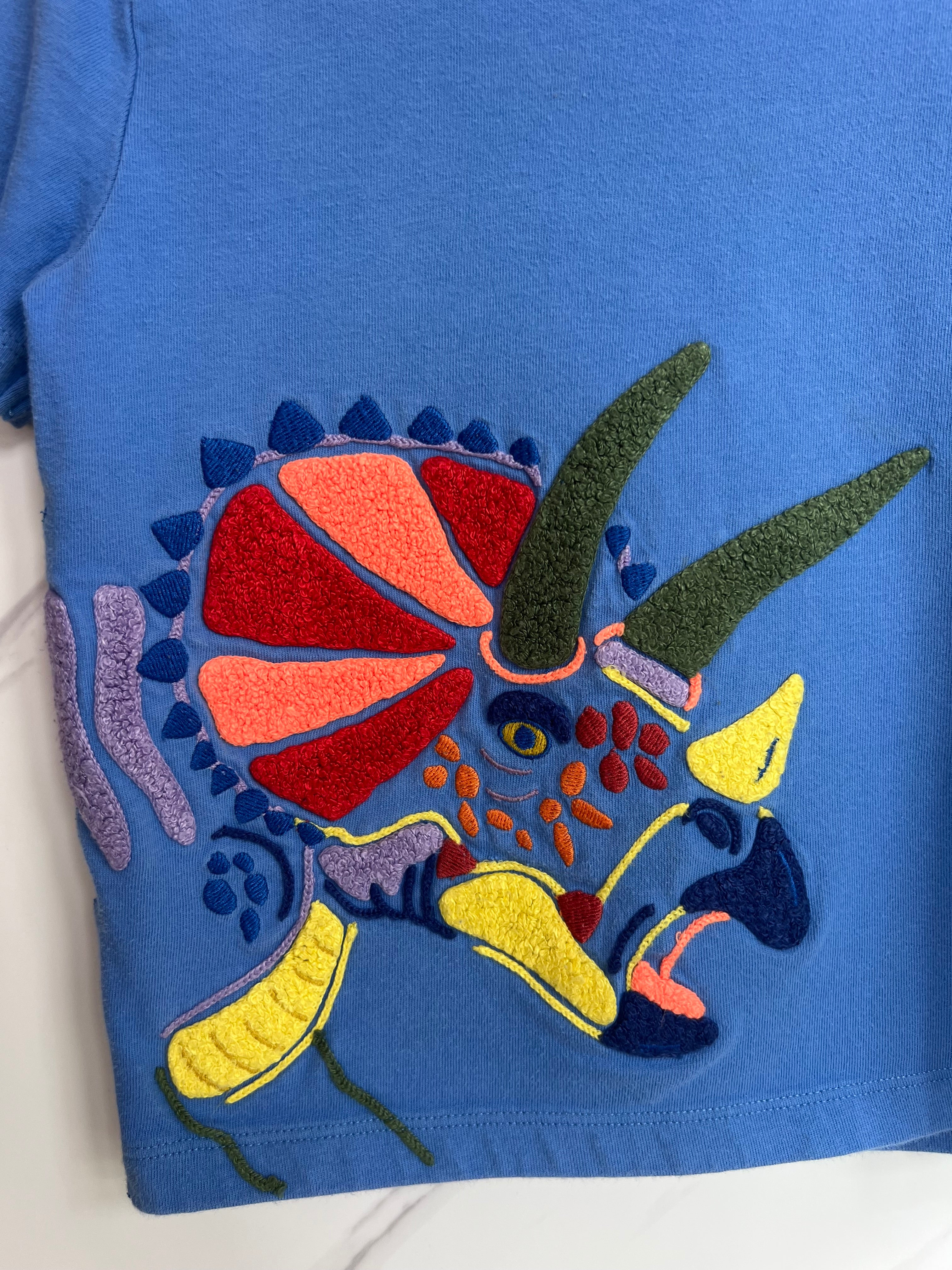 Boden Blue Triceratops T-Shirt Age 3-4 Years