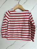 Boden Red & White Striped Top Age 2-3 Years
