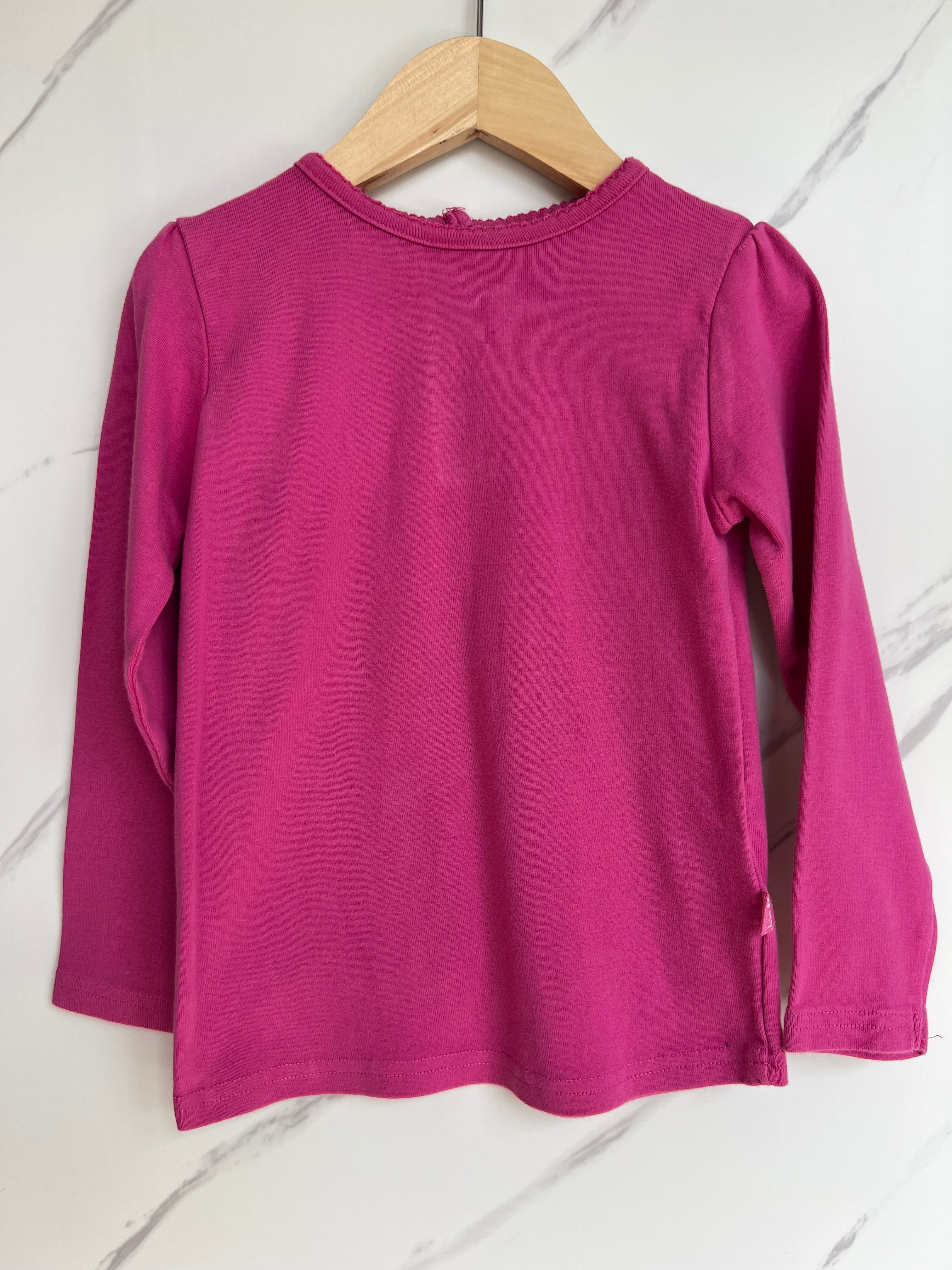 Jojo Maman Bebe Pink Long-Sleeved Top Age 5-6 Years
