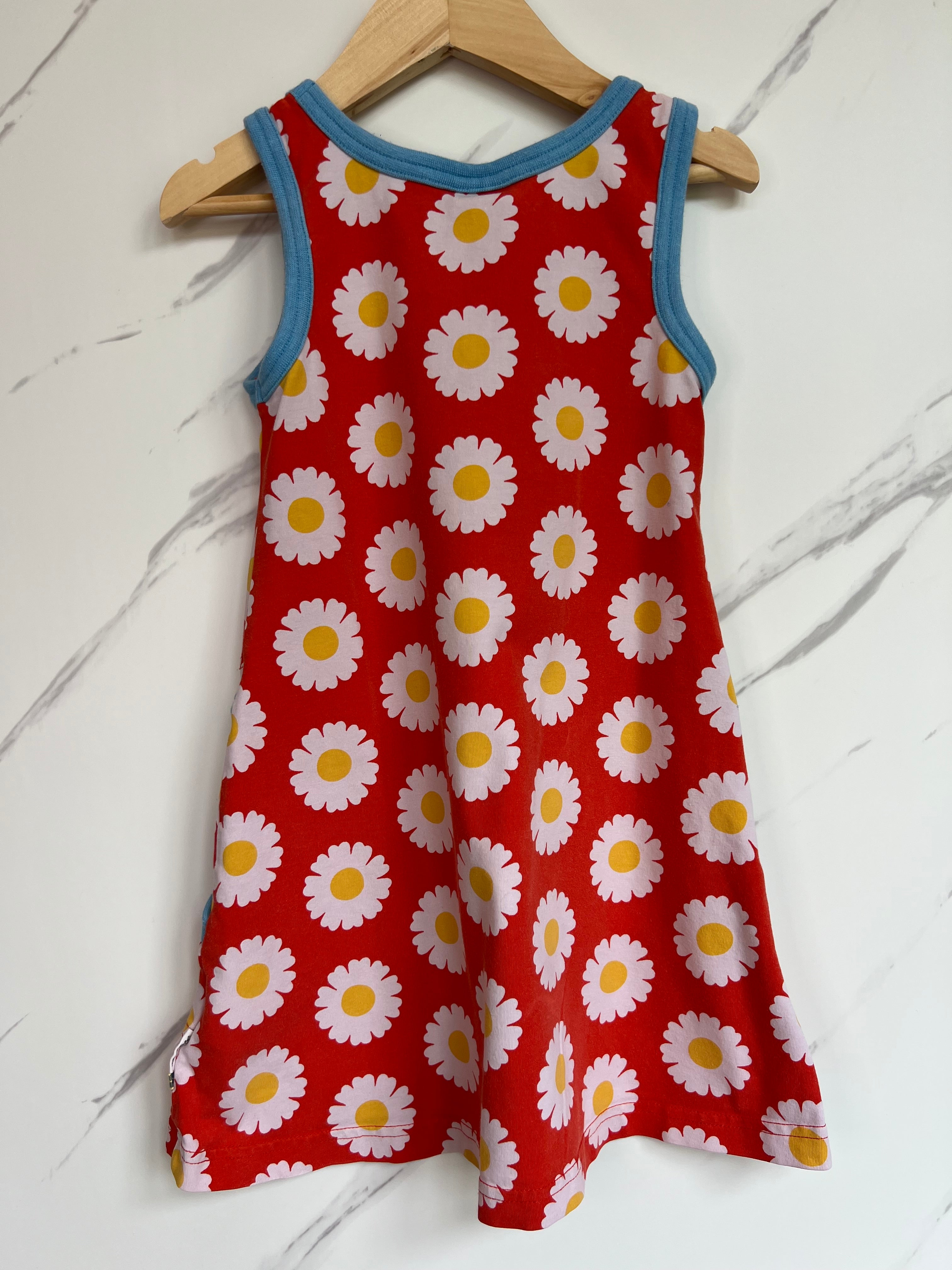 Maxomorra Red Daisies Dress Age 3-4 Years