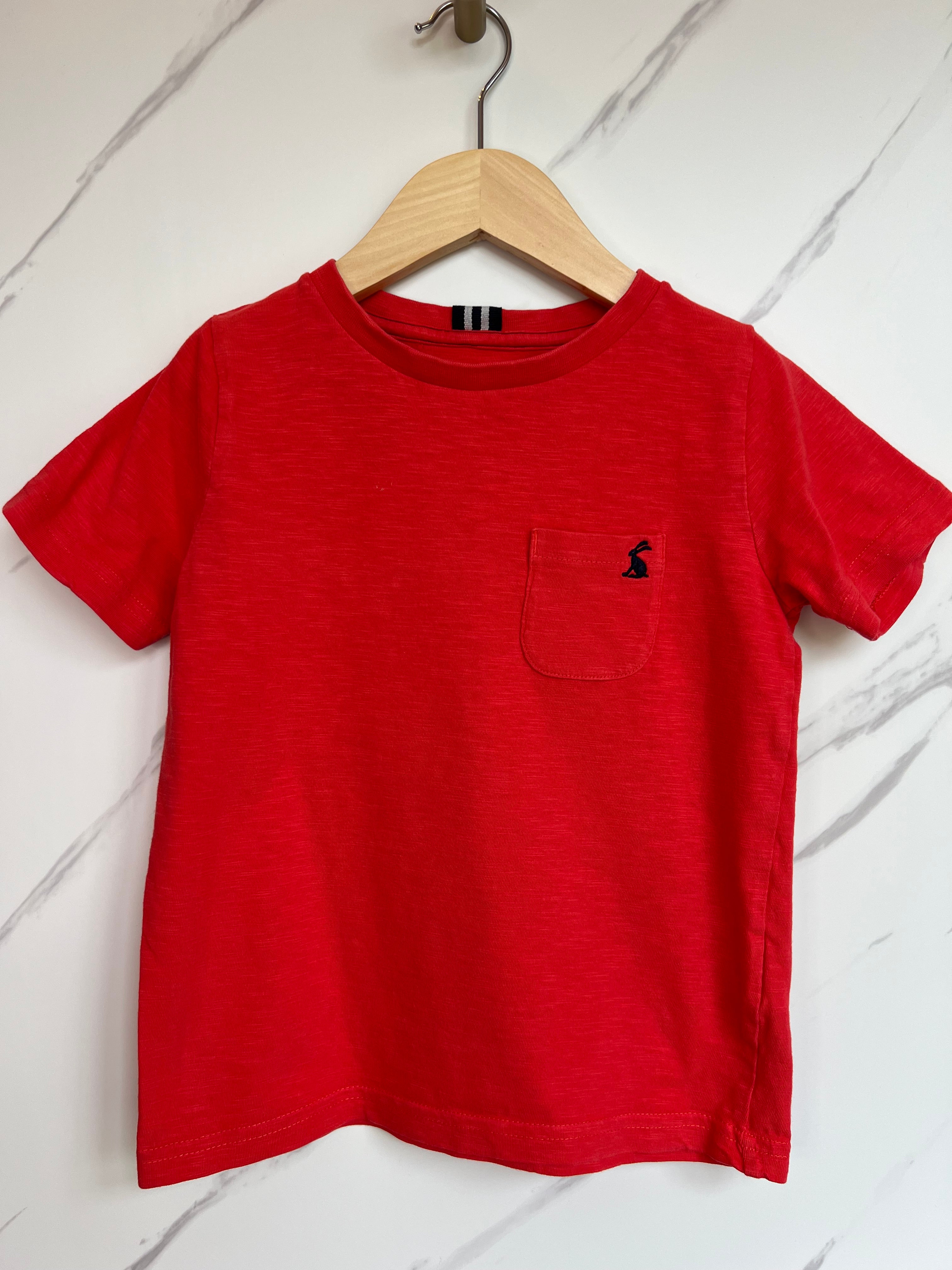 Joules Plain Red T-Shirt Age 7 Years