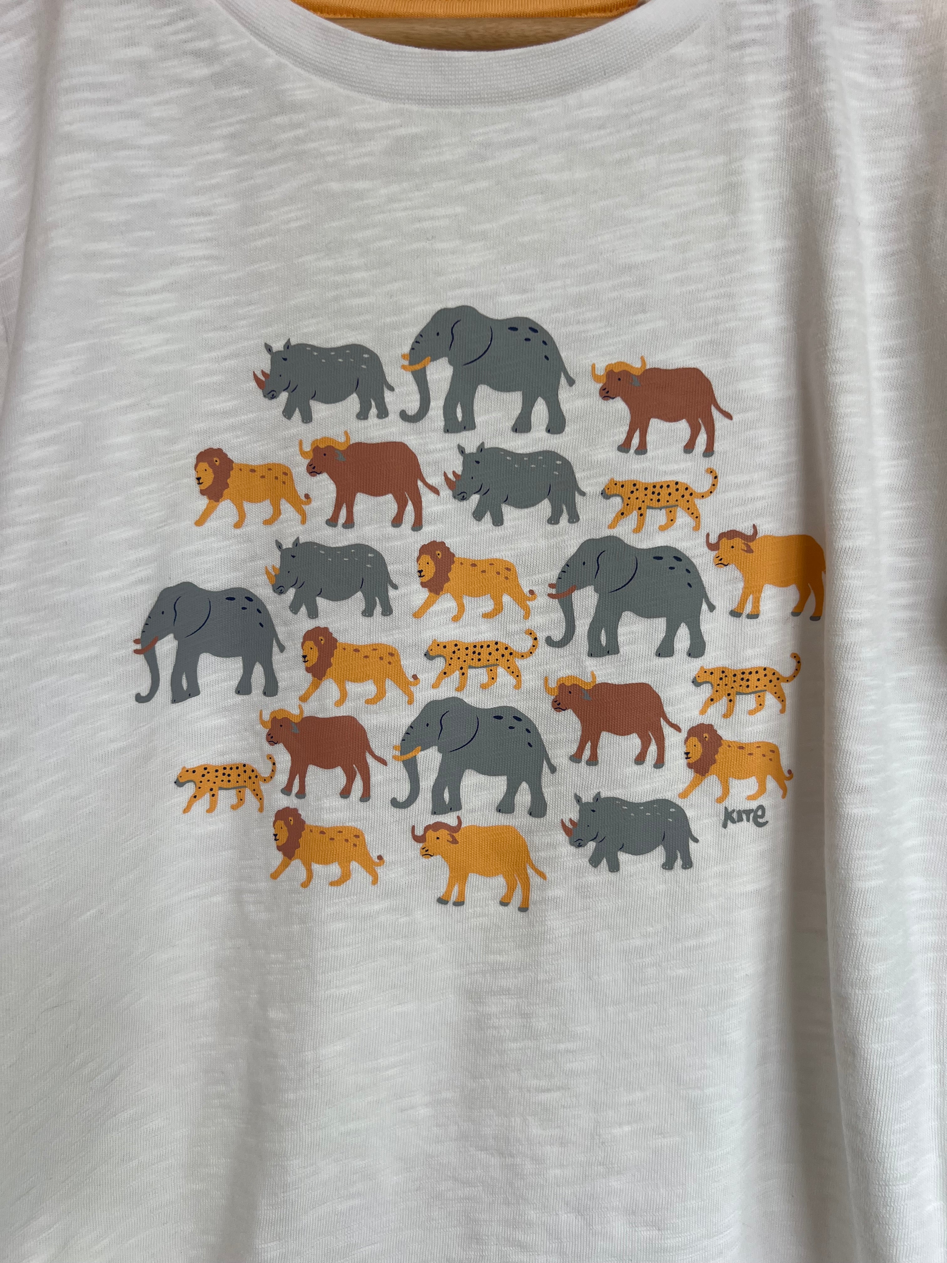 Kite White Jungle Animals T-Shirt Age 9 Years