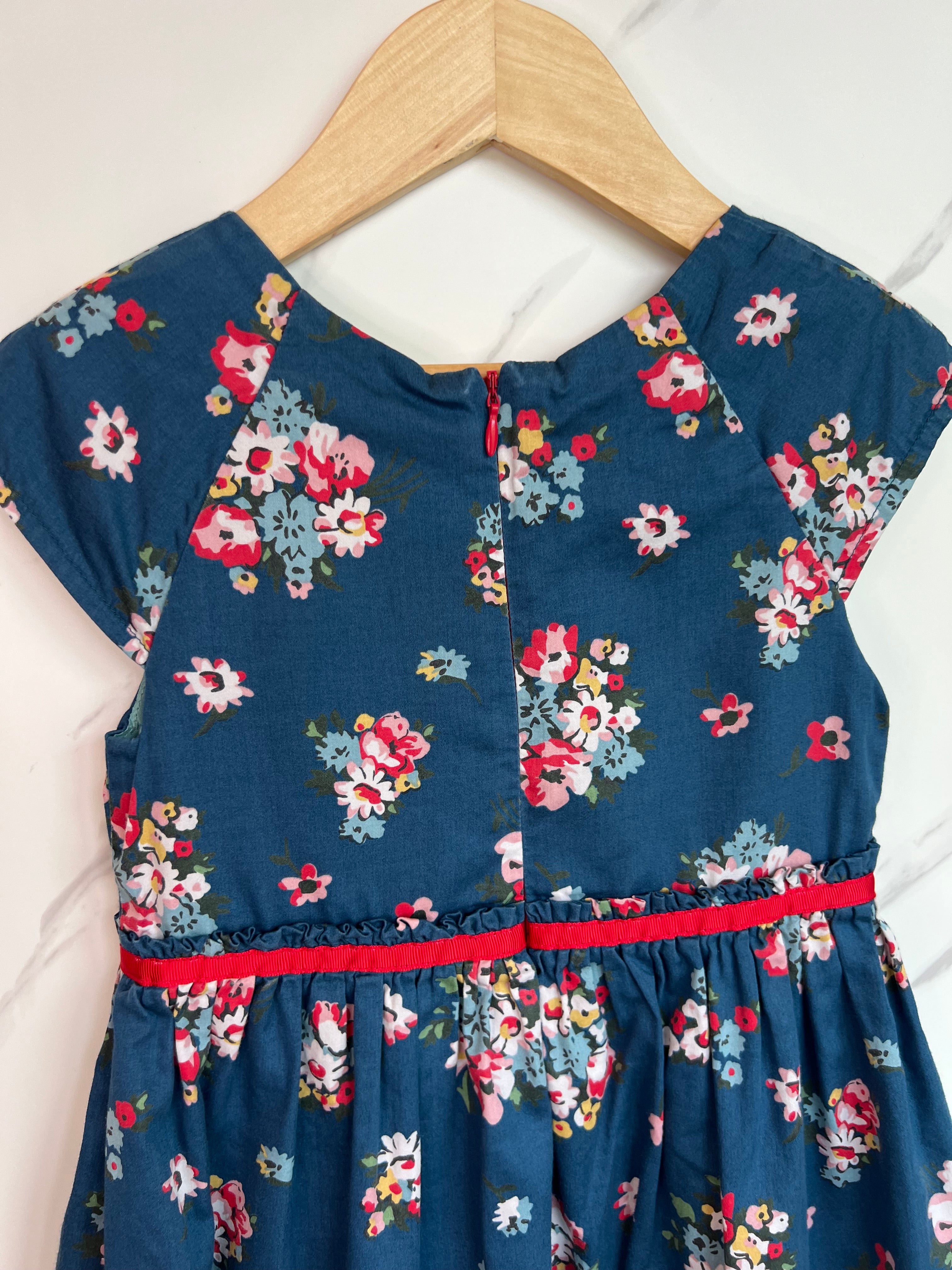 Boden Blue Floral Occasion Dress Age 4-5 Years
