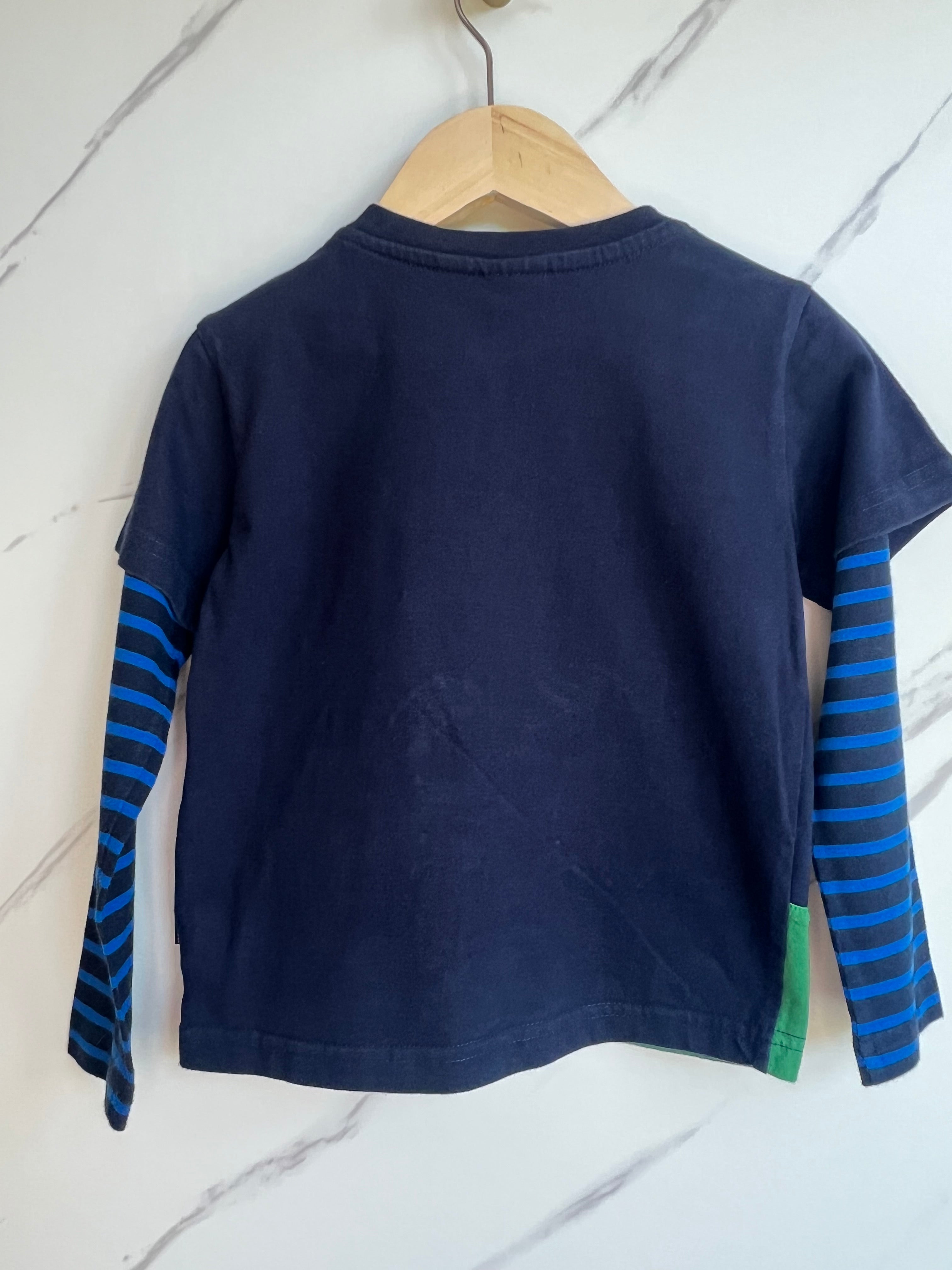 JoJo Maman Bebe Navy Autumn Dinosaurs Long-sleeved Top Age 3-4 Years