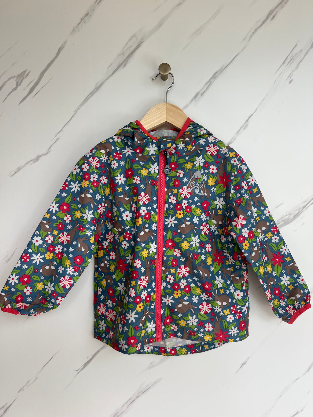 Frugi Bunny Floral Raincoat Age 4-5 Years