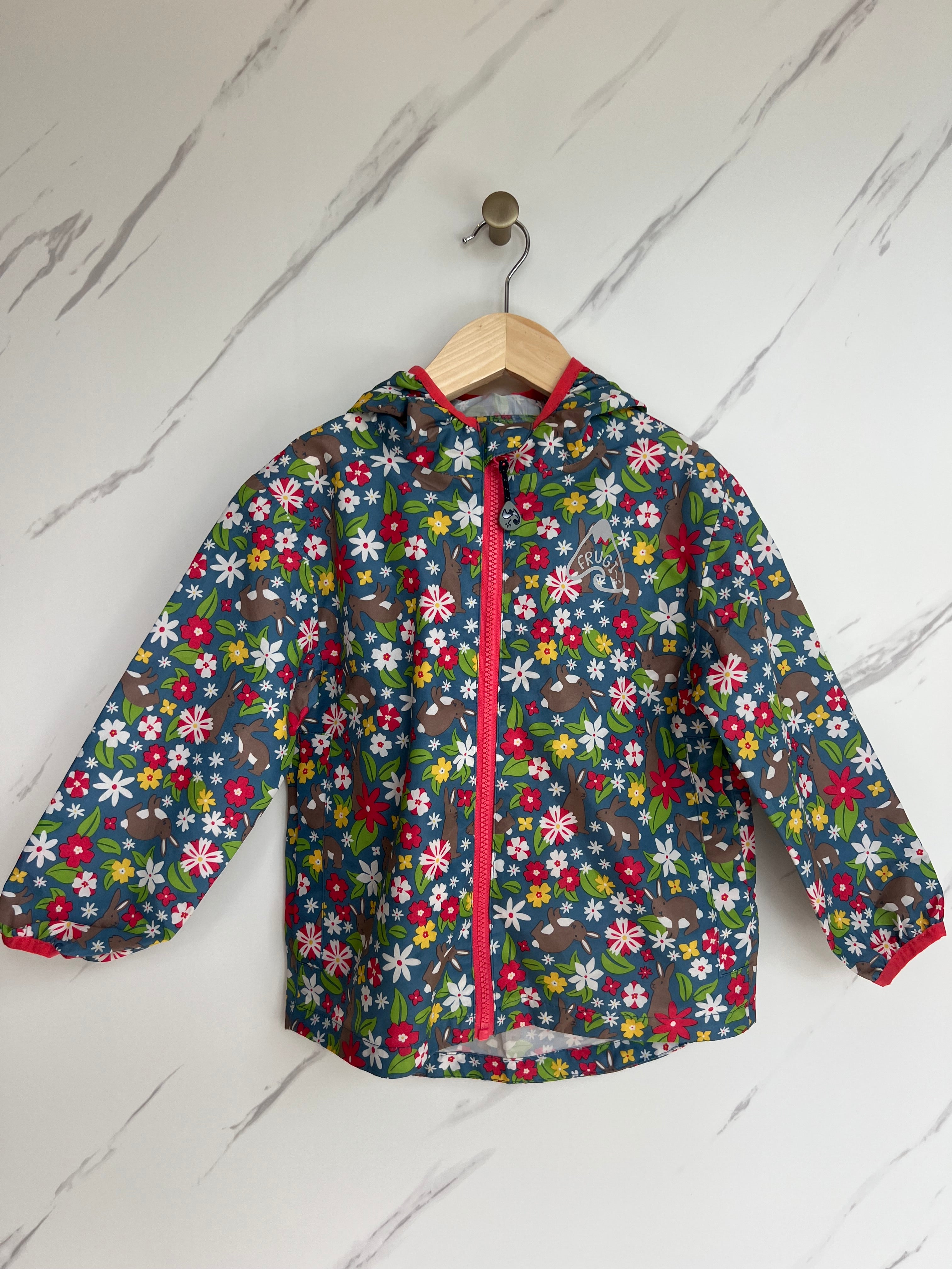 Frugi Bunny Floral Raincoat Age 4-5 Years