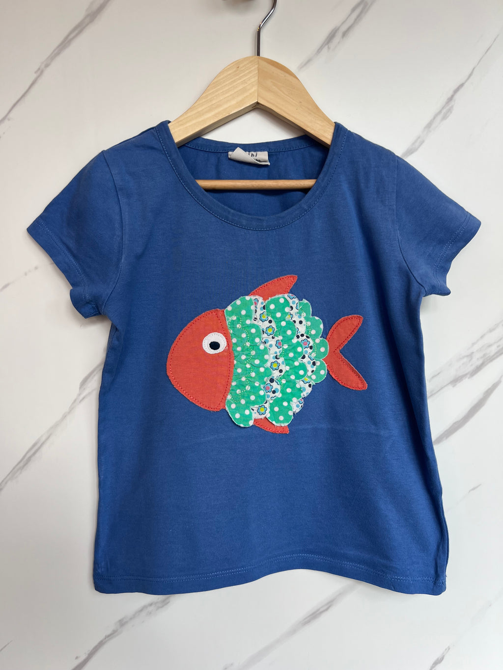Boden Blue Goldfish T-Shirt Age 4-5 Years