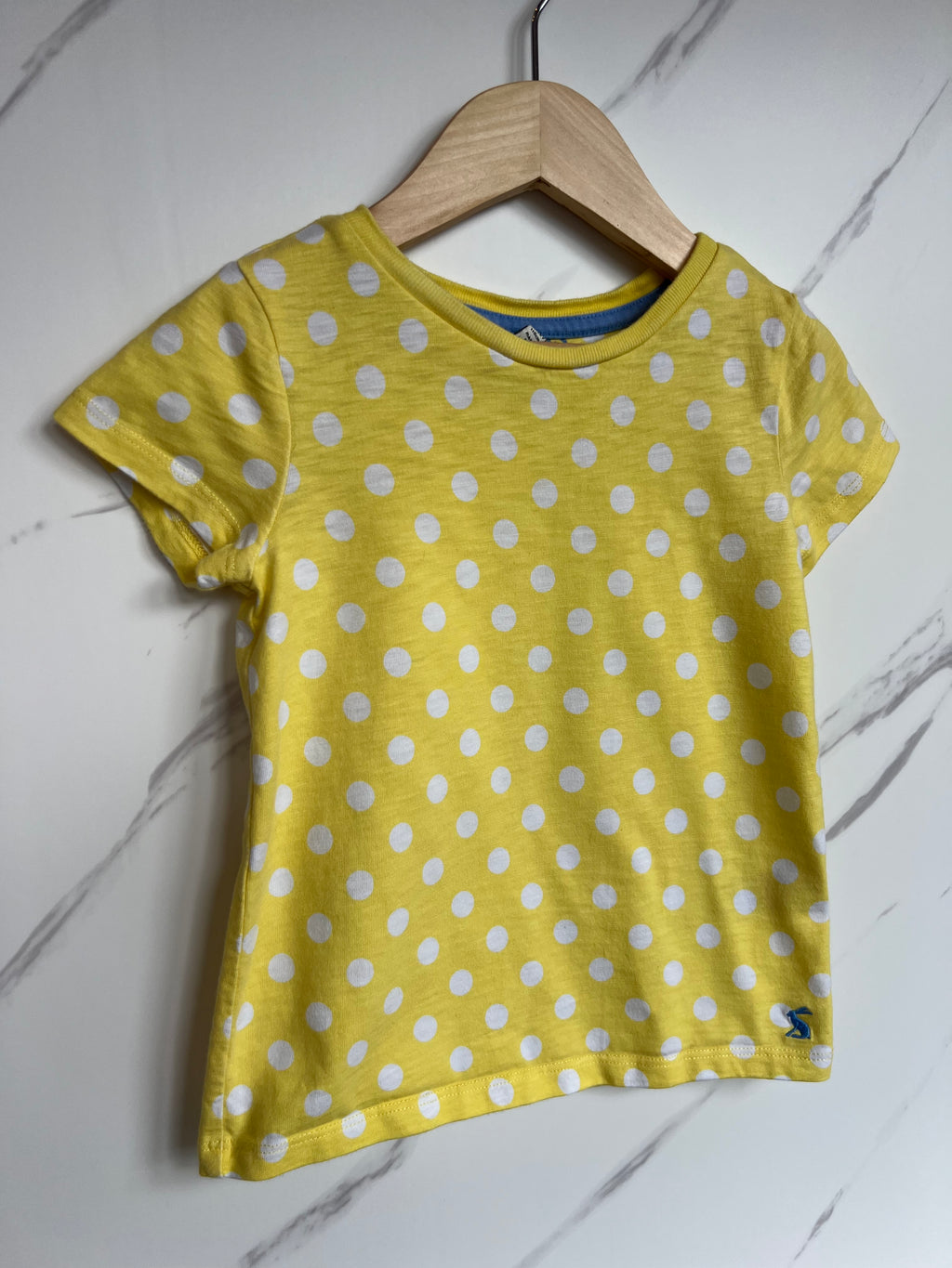 Joules Yellow Polka Dot T-Shirt Age 5 Years