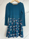 John Lewis Teal Bird Dress Age 7 Years