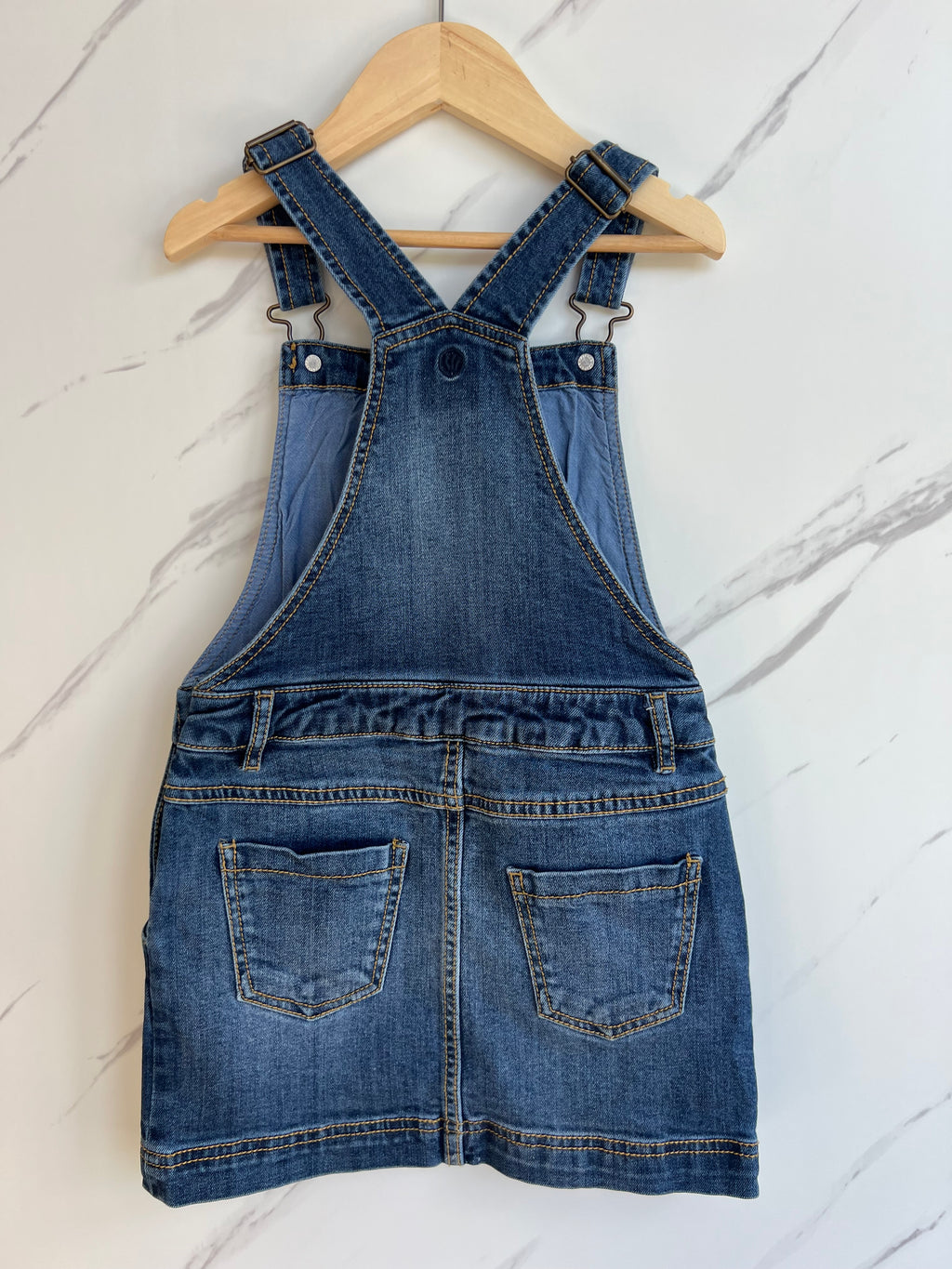 Fatface Denim Dungaree Dress Age 6-7 Years