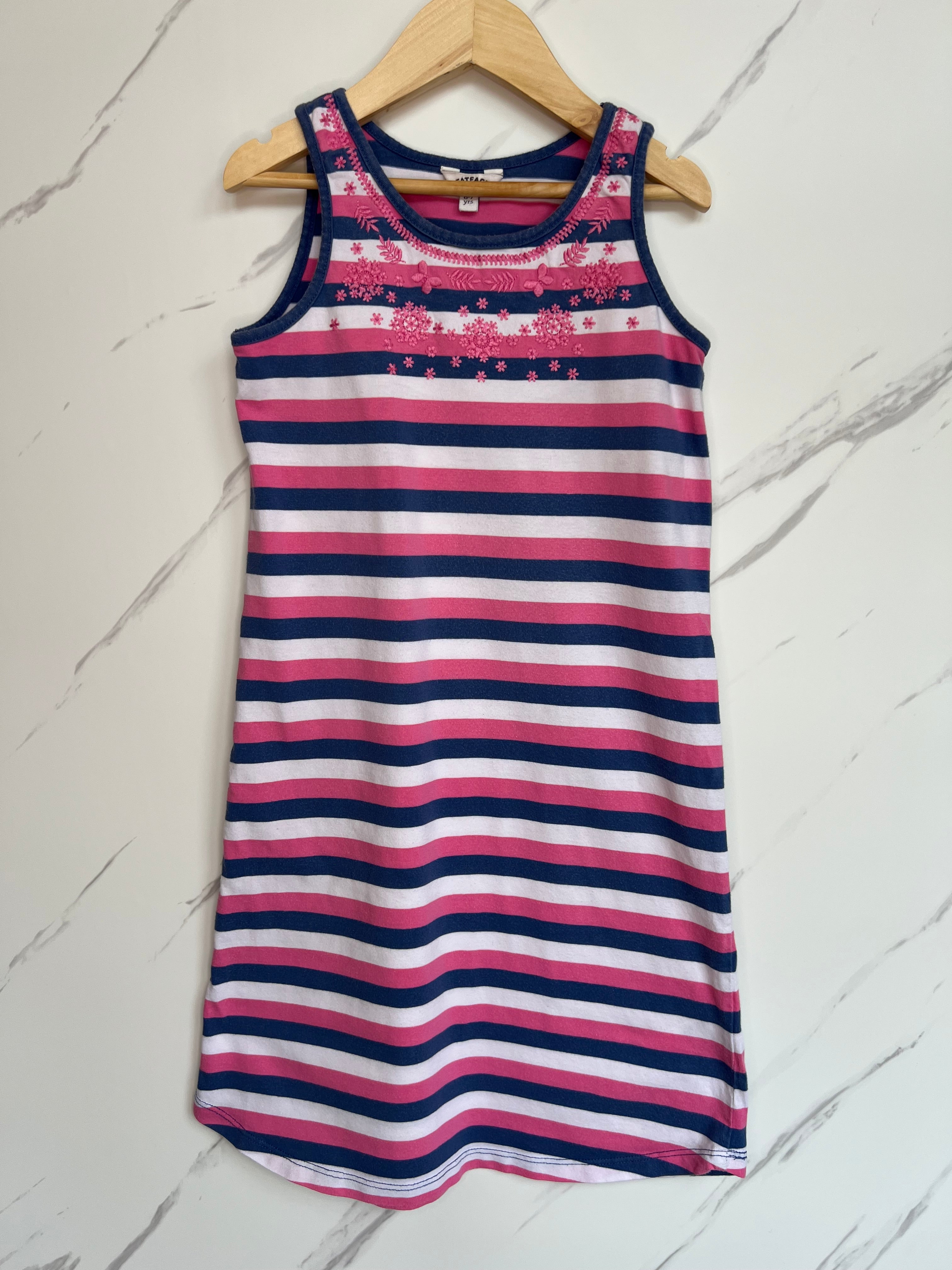 Fatface Striped Jersey Dress Age 6-7 Years