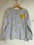 Joules White Striped Sun Long-Sleeved Top Age 9 Years